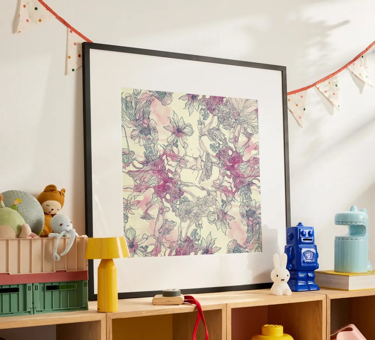 fiore d'oro poster con telaio in plastica da k i m