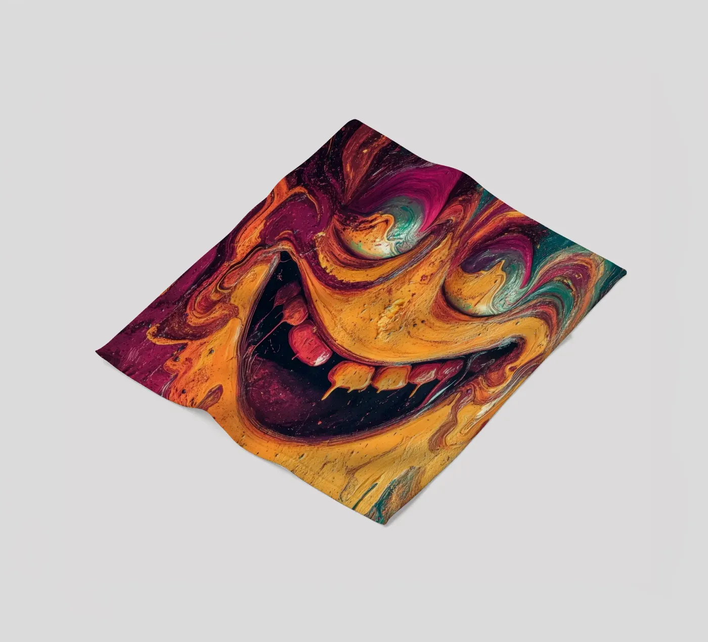 Grin fleecedeken van Art Unleashed