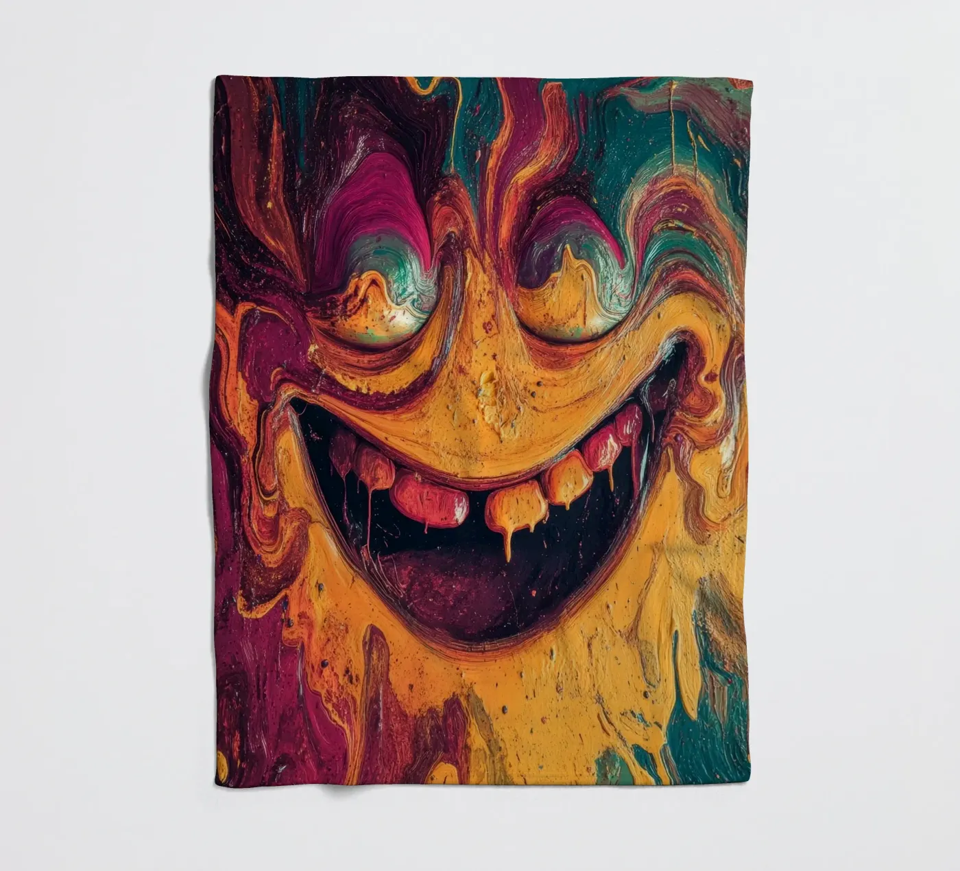 Grin fleecedeken van Art Unleashed