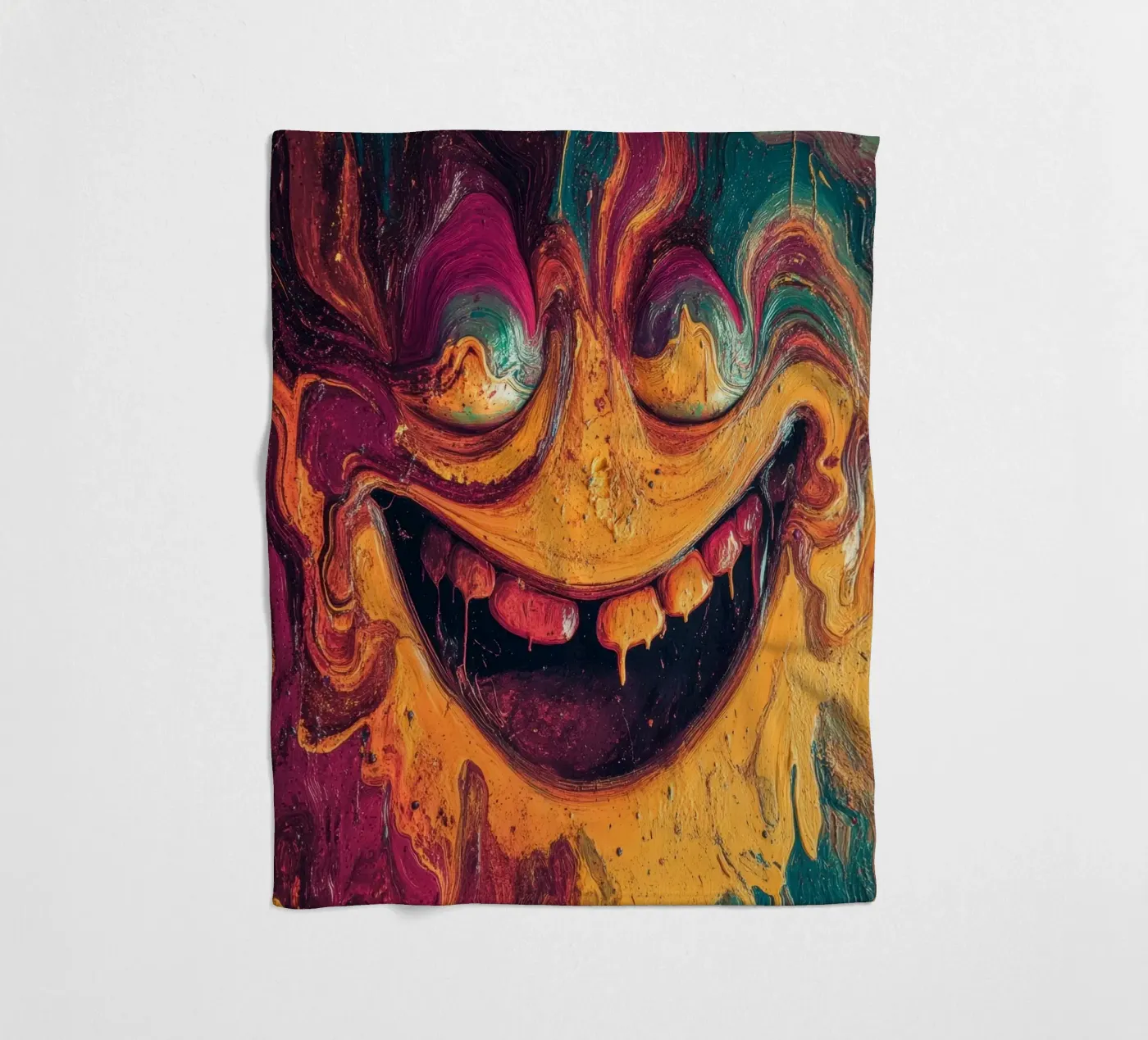 Grin fleecedeken van Art Unleashed