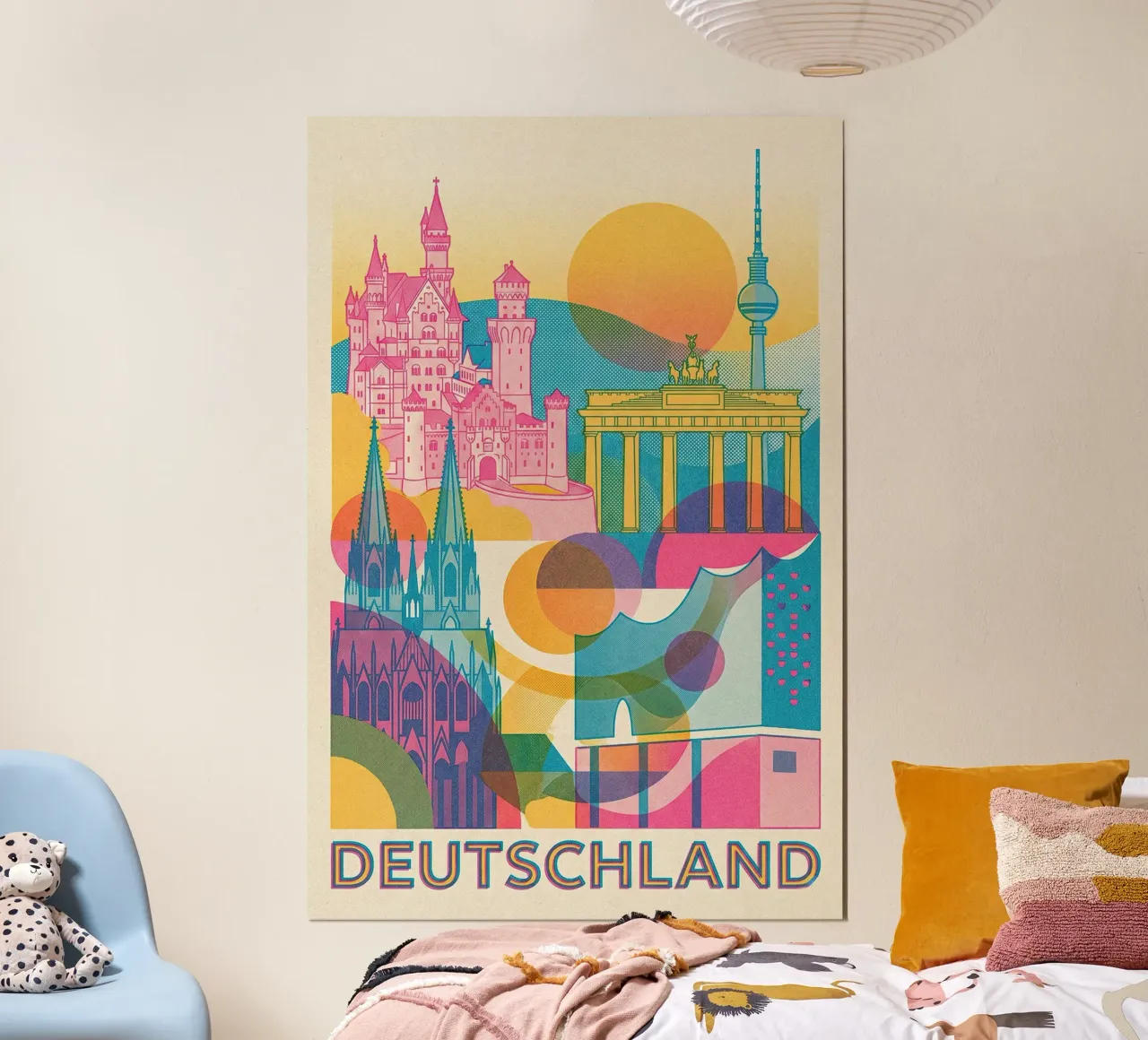 Deutschland Vintage Art Deco Poster Poster von CityPoster