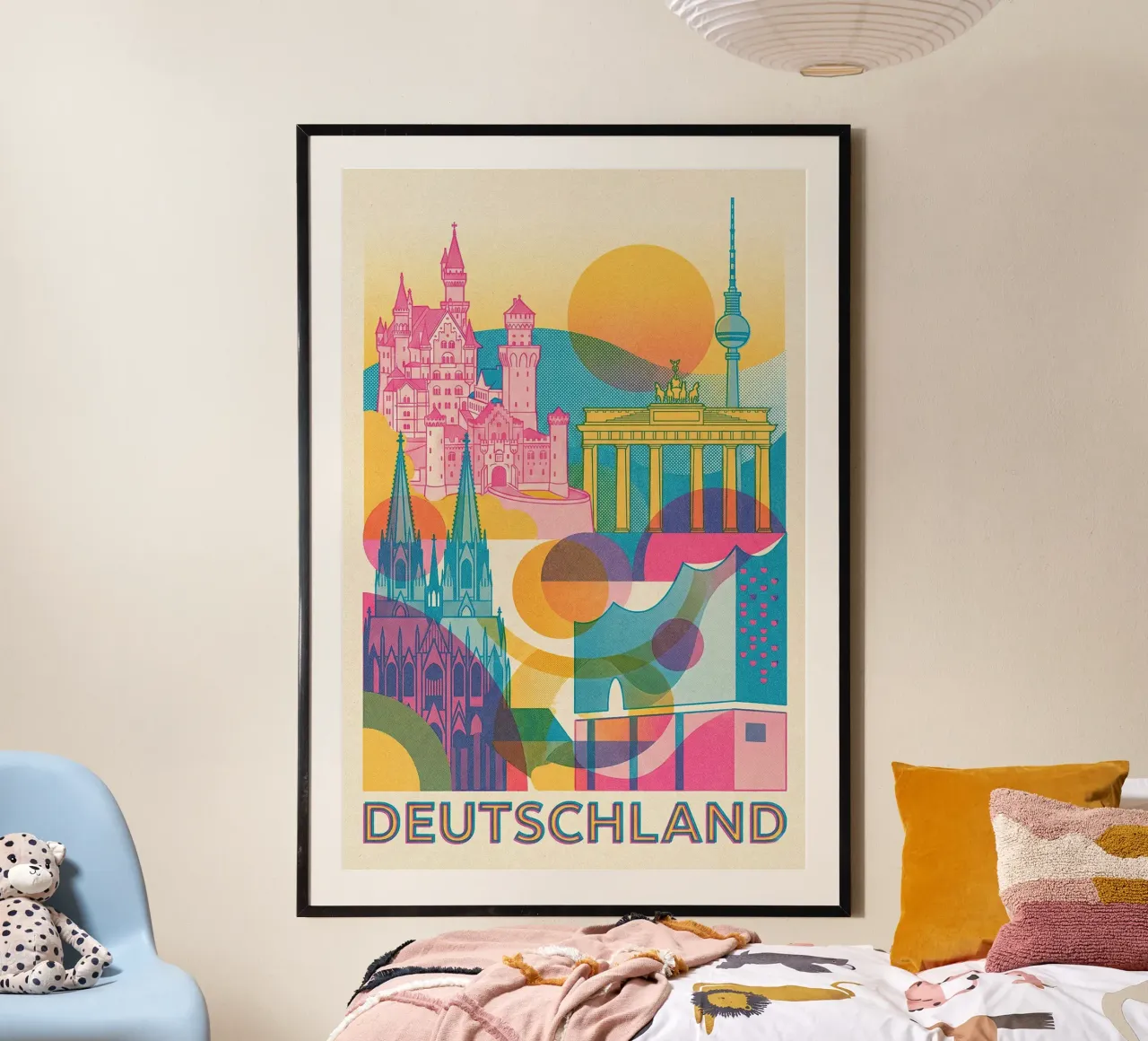 Deutschland Vintage Art Deco Poster Poster von CityPoster
