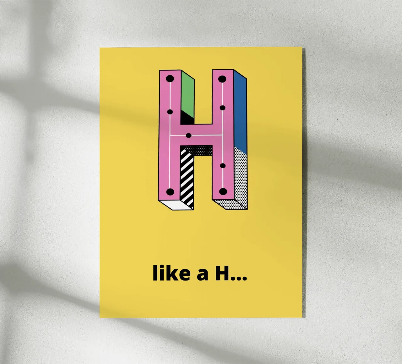 H come H... plexiglass da alphabetillustration