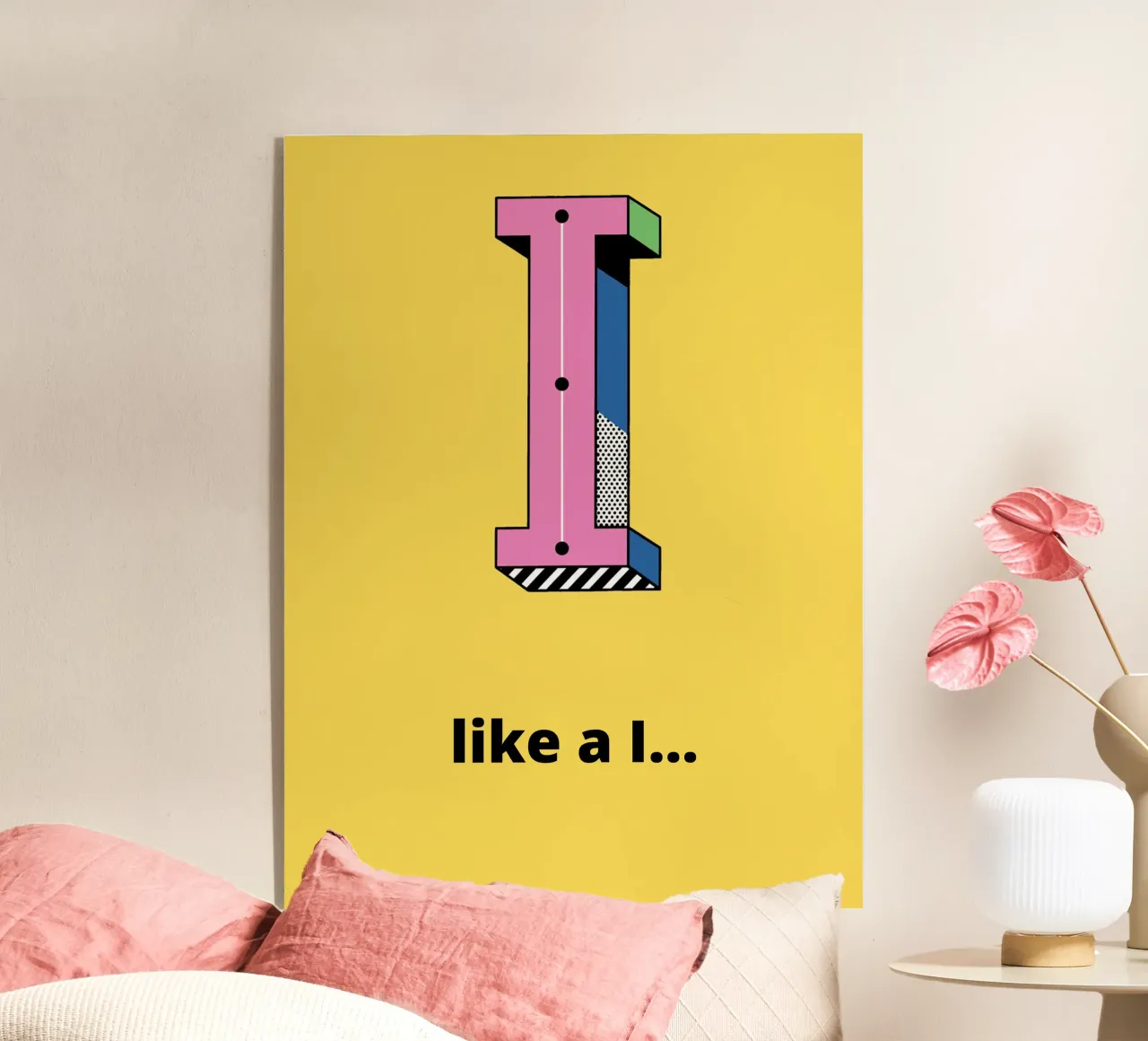 Ik hou van... acryl van alphabetillustration