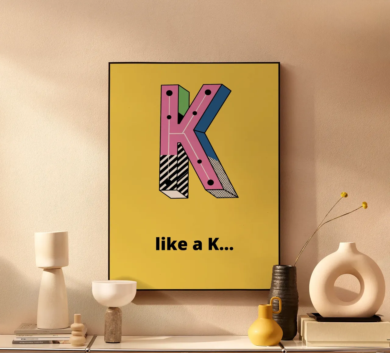 K come K... plexiglass da alphabetillustration