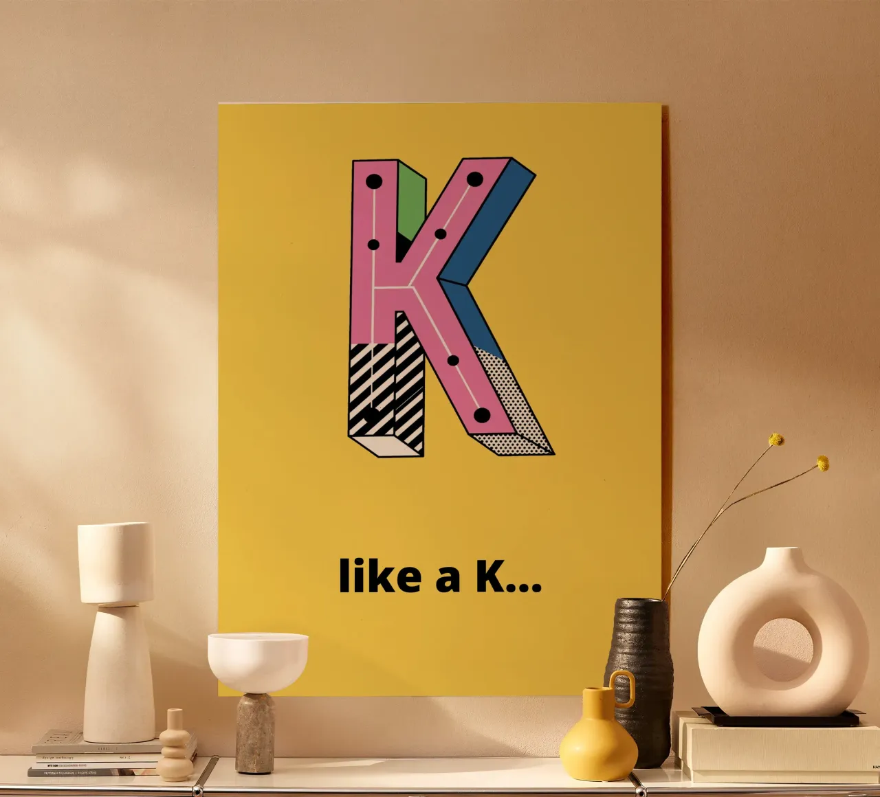 K come K... plexiglass da alphabetillustration