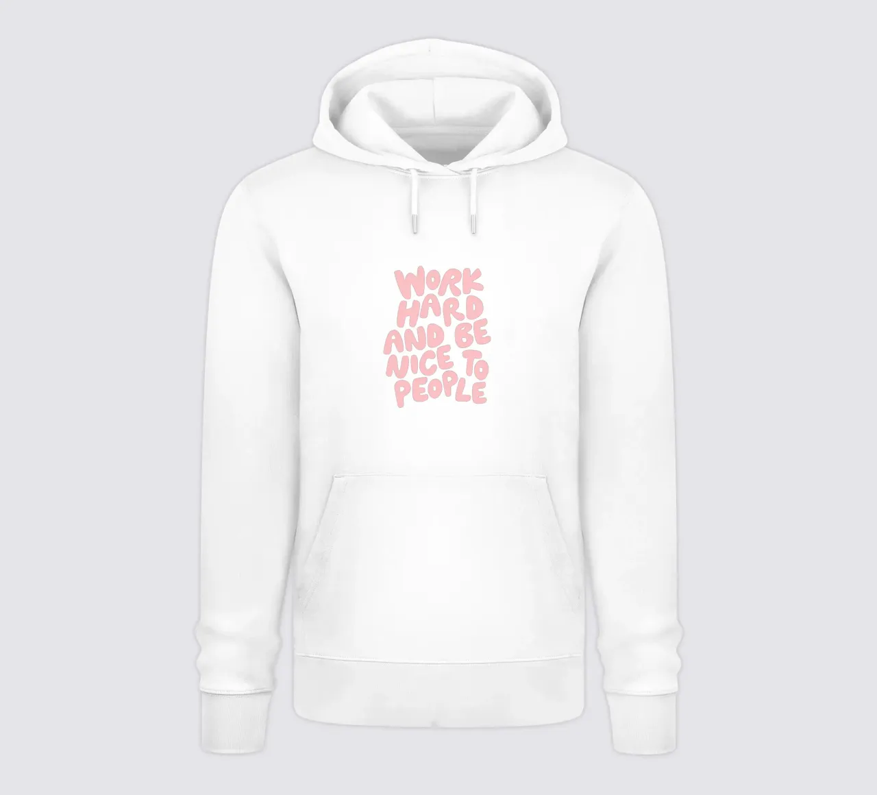 Lavorare sodo ed essere gentili con le persone Typografie Design felpa con cappuccio da THE MOTIVATED TYPE