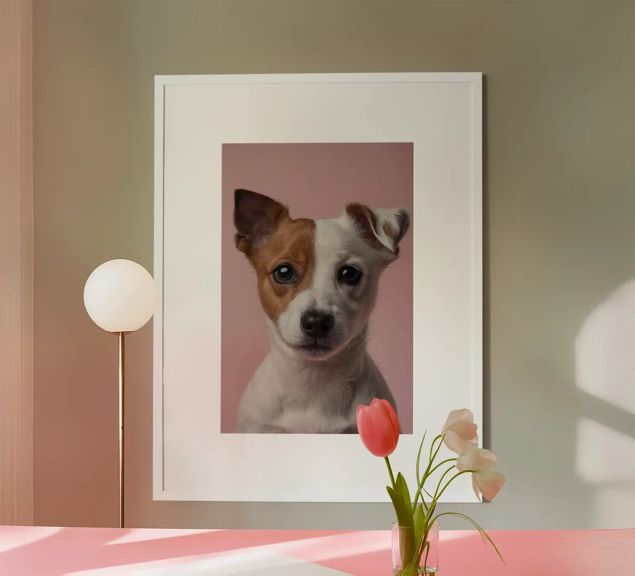 Ritratto di un giovane Jack Russell | Lavoro 40 poster con telaio in plastica da Paws & Portraits