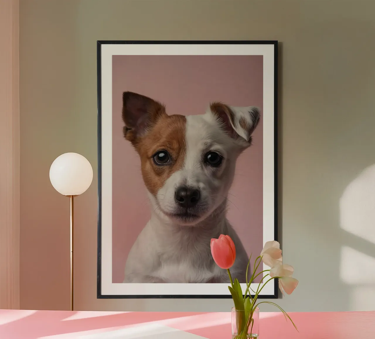 Ritratto di un giovane Jack Russell | Lavoro 40 poster con telaio in plastica da Paws & Portraits