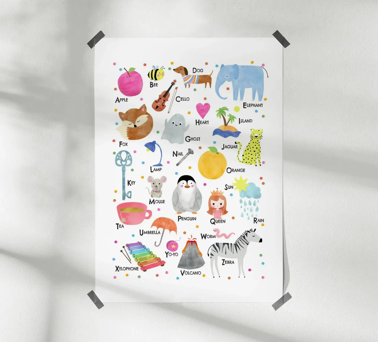 ABC, inglese poster da Fraysein Design