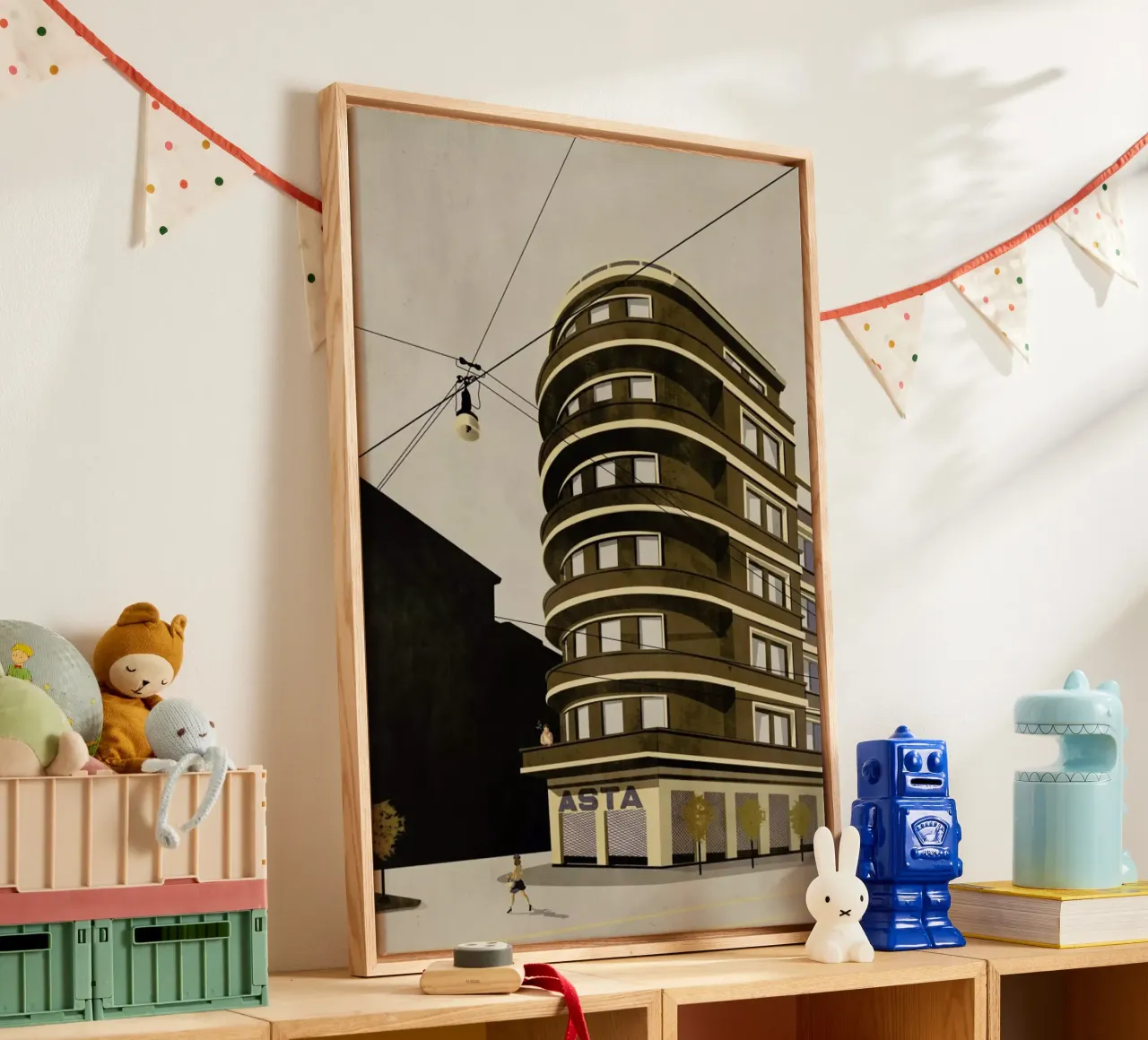 Via Cuneo canvas with Floater frame by Giordano Poloni