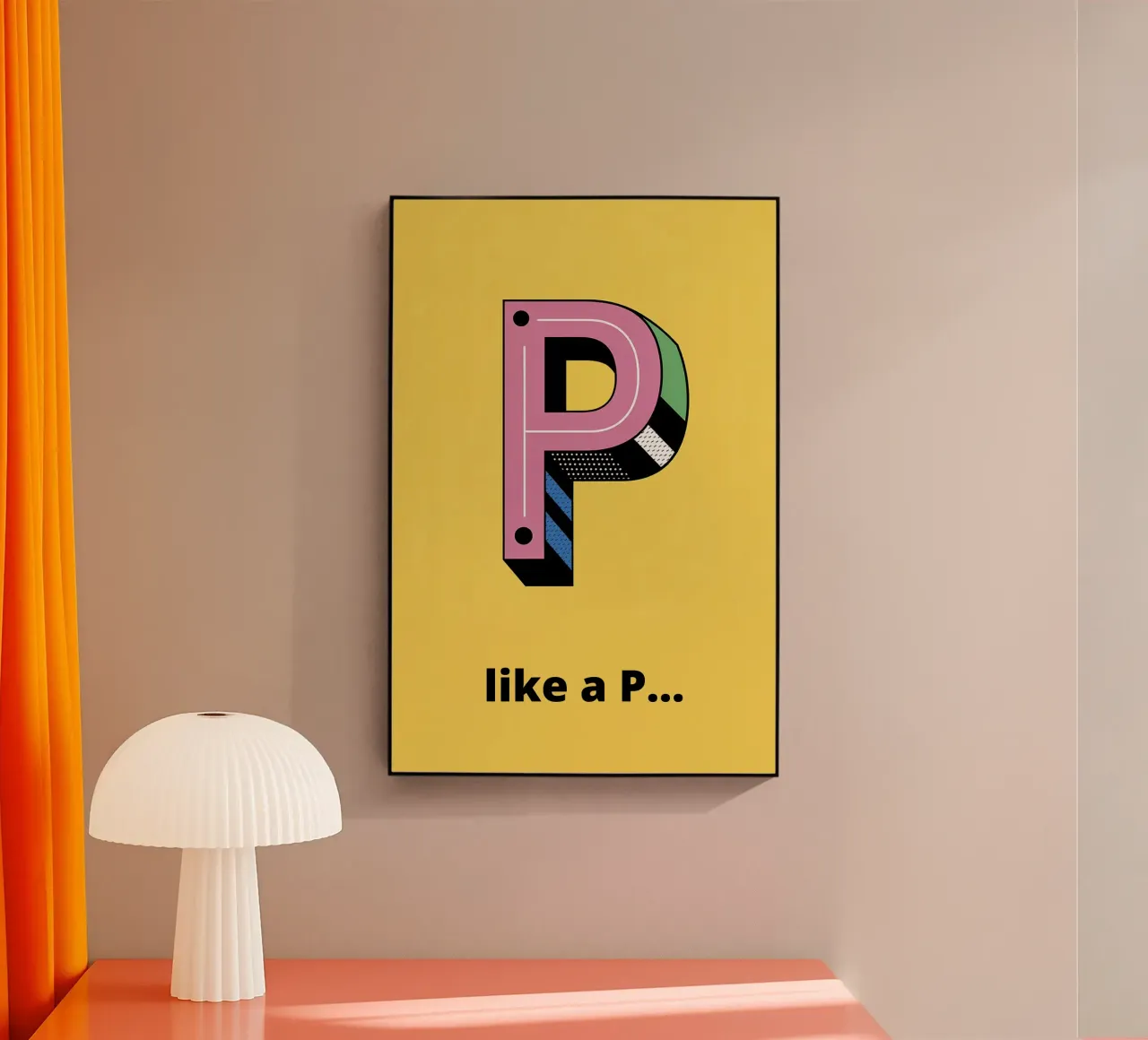 P come P... plexiglass da alphabetillustration