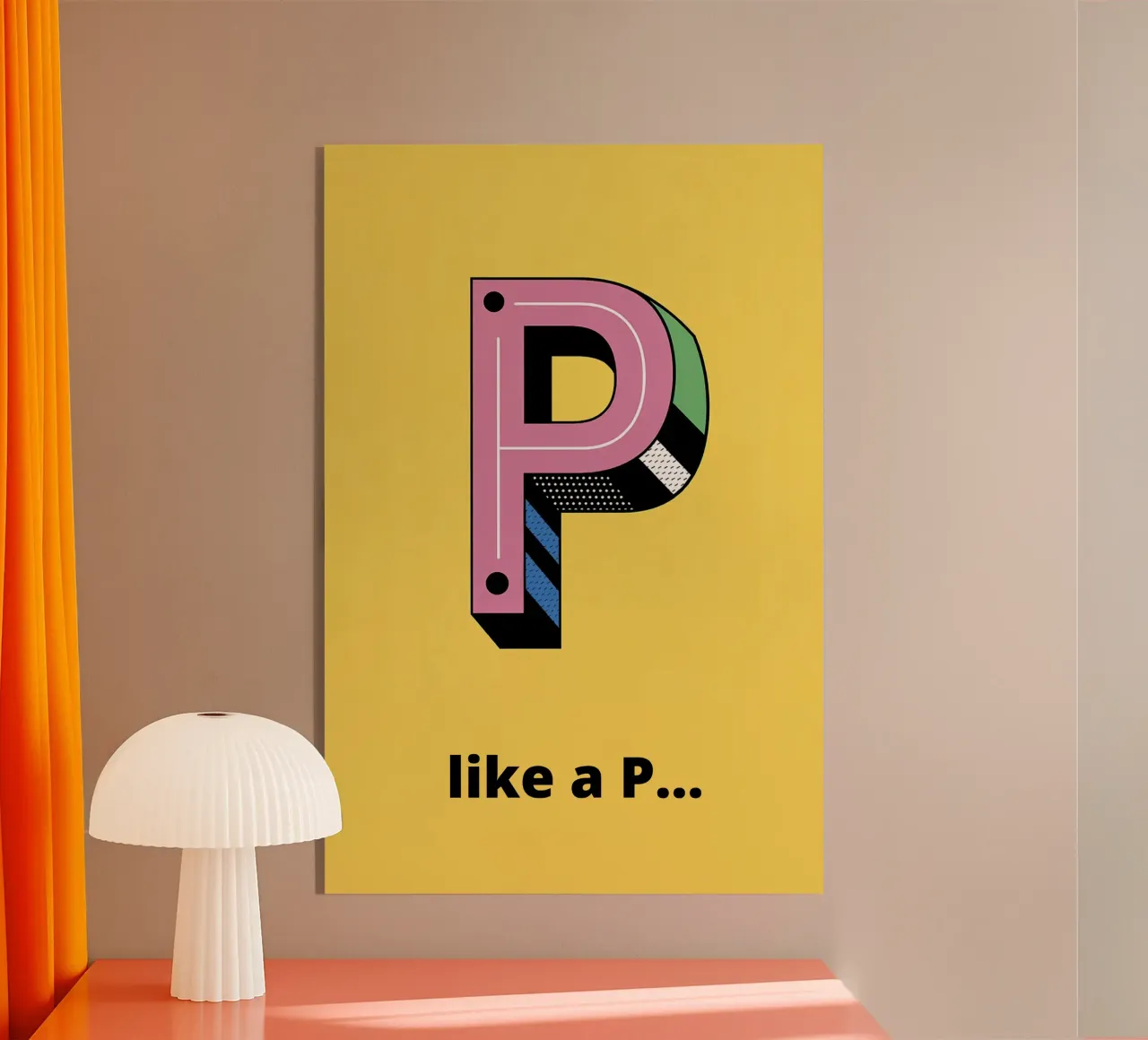 P come P... plexiglass da alphabetillustration