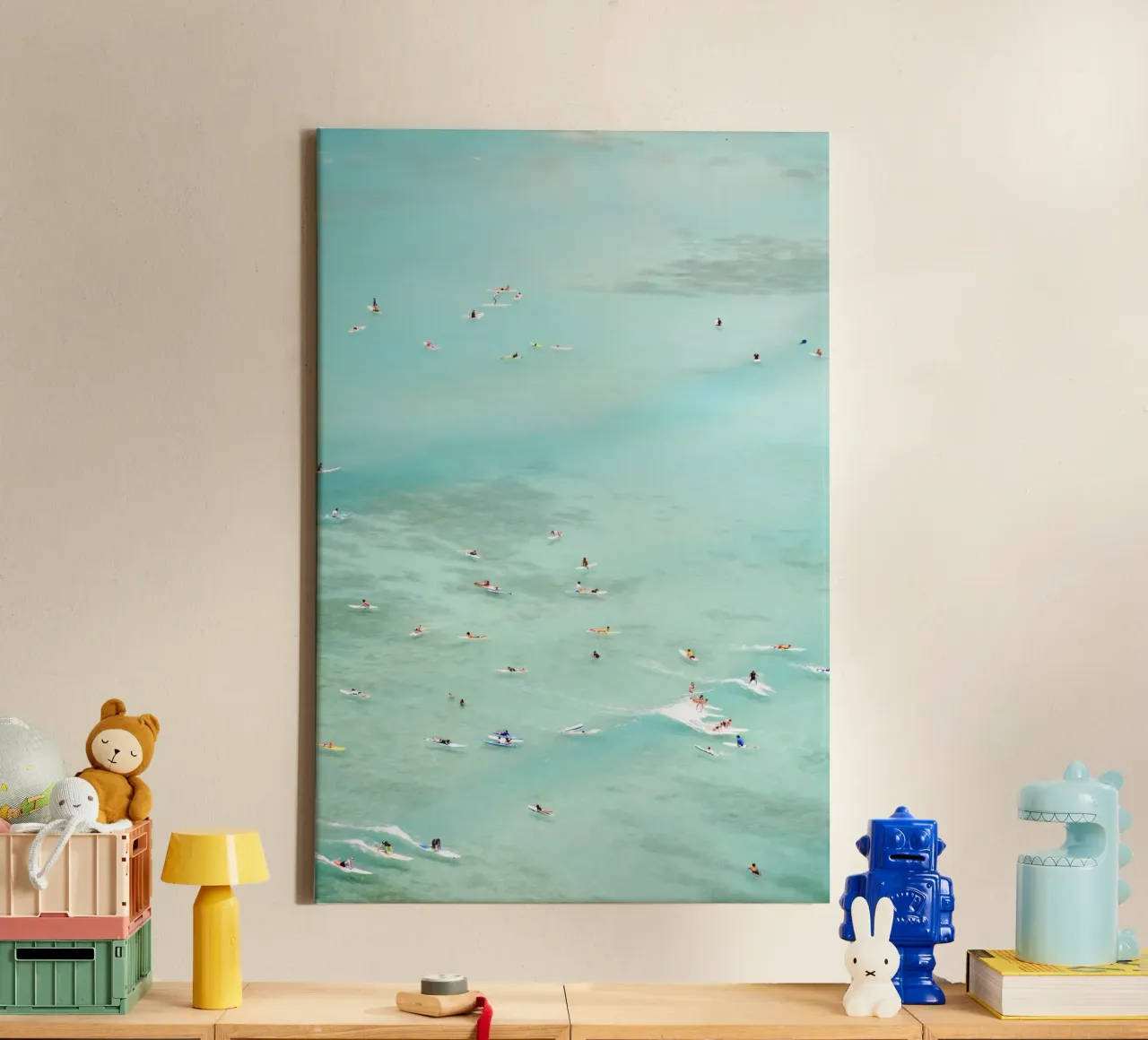 Surfers' vreugde canvas met Baklijst van Kathrin Pienaar