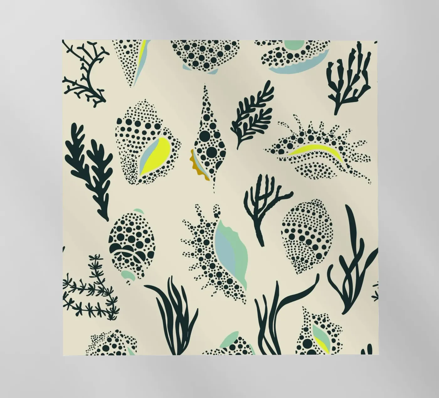 Ipanema Beach seashell pattern pellicola backlit da annick