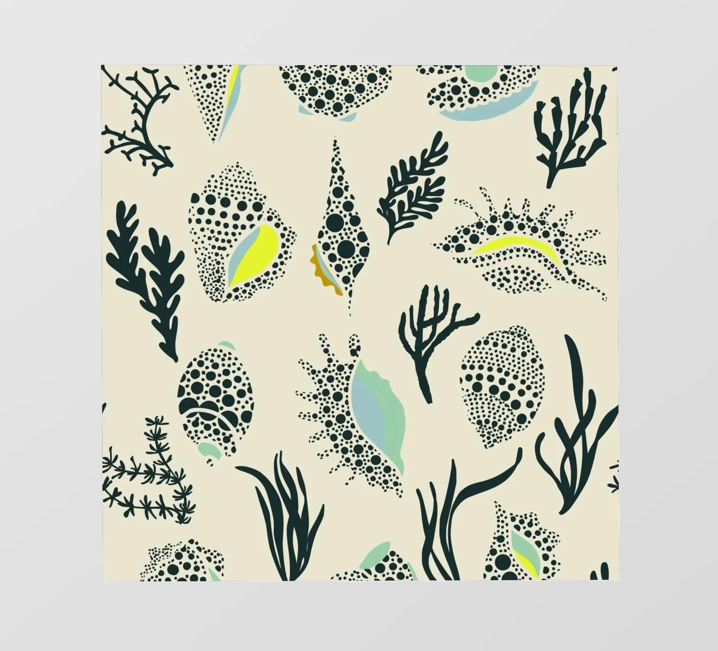 Ipanema Beach seashell pattern pellicola backlit da annick