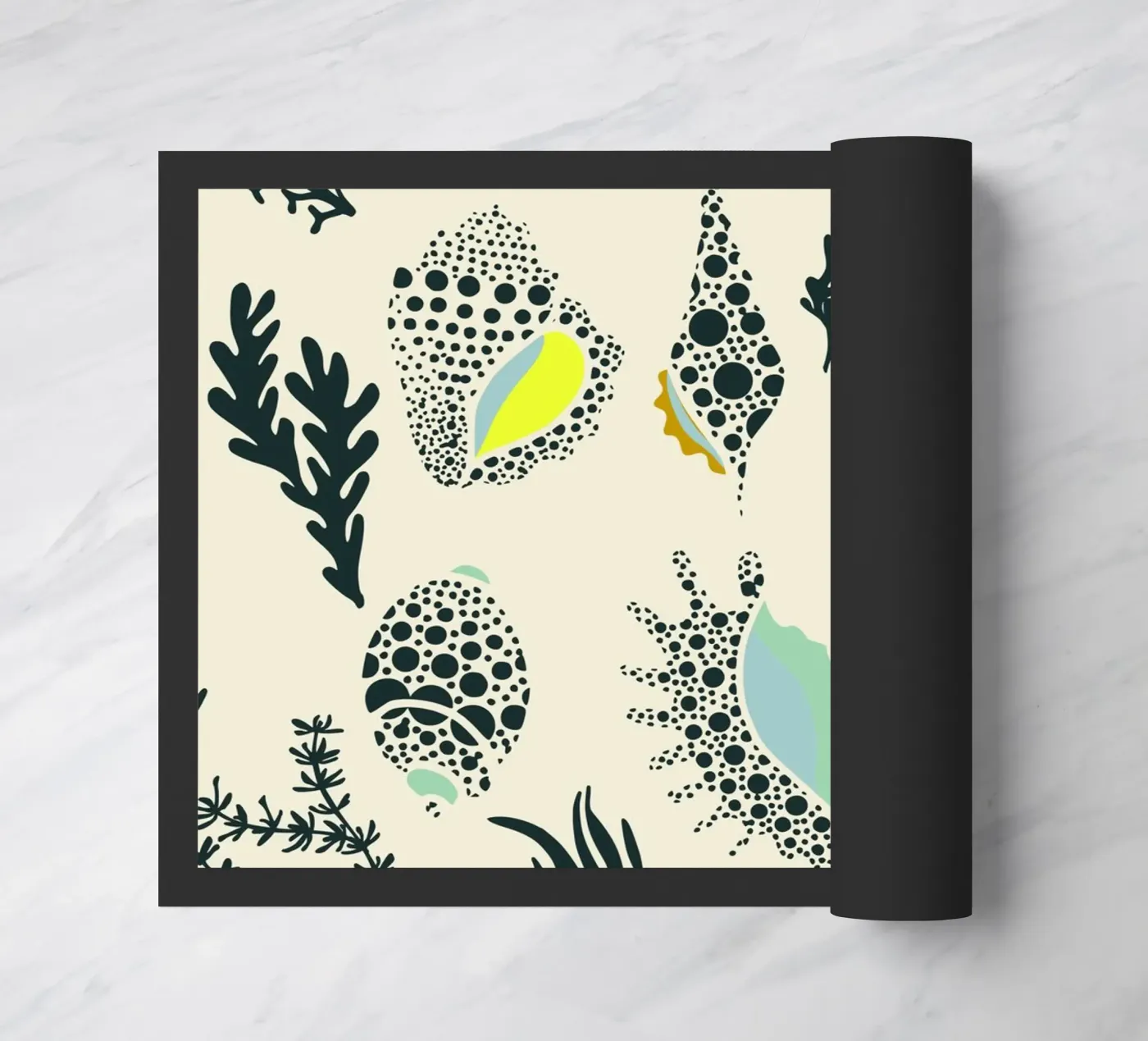 Ipanema Beach seashell pattern Fußmatte von annick