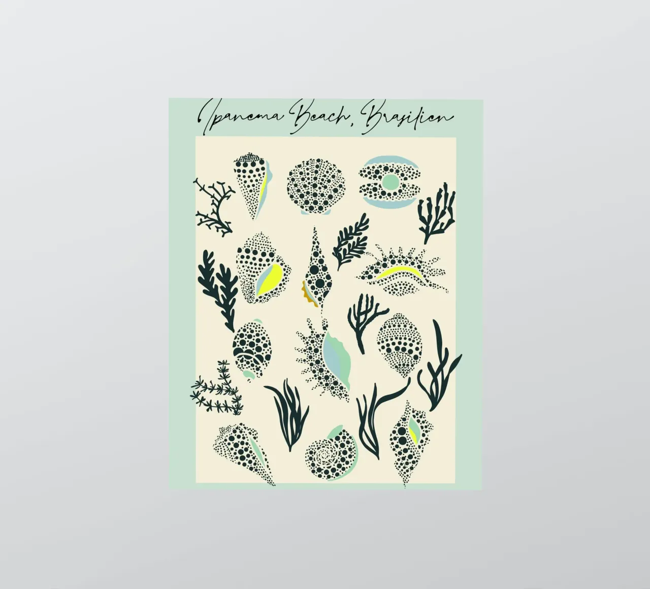 Ipanema Beach seashell pattern sticker by annick