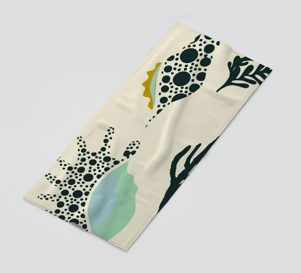 Ipanema Beach seashell pattern telo mare da annick