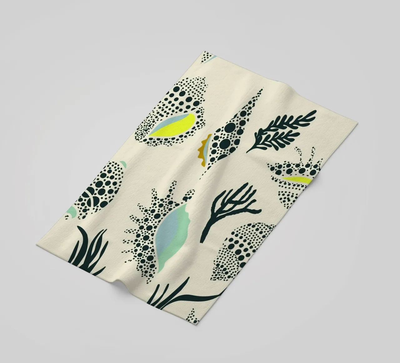 Ipanema Beach seashell pattern telo mare da annick