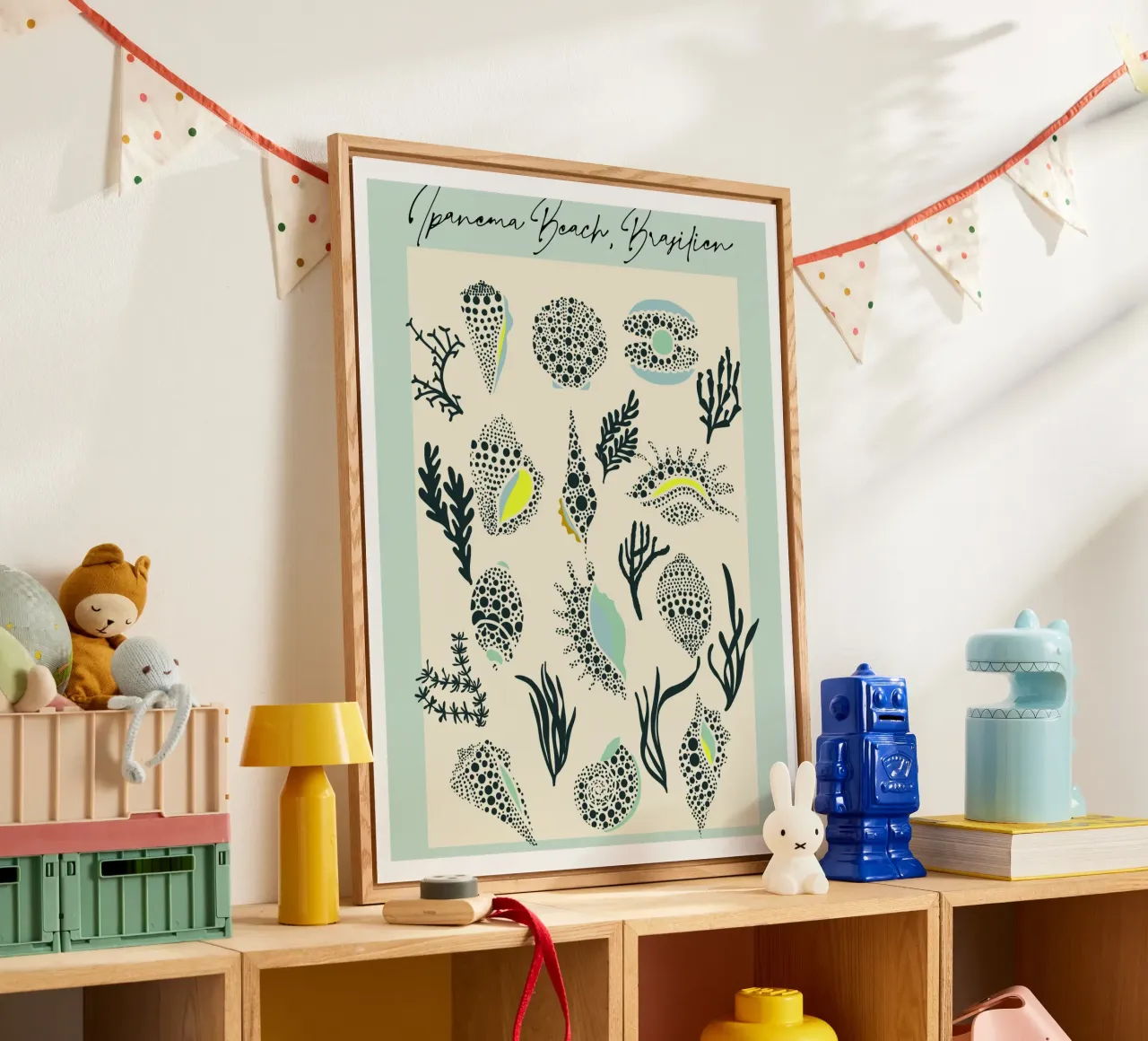 Ipanema Beach seashell pattern plexiglass da annick