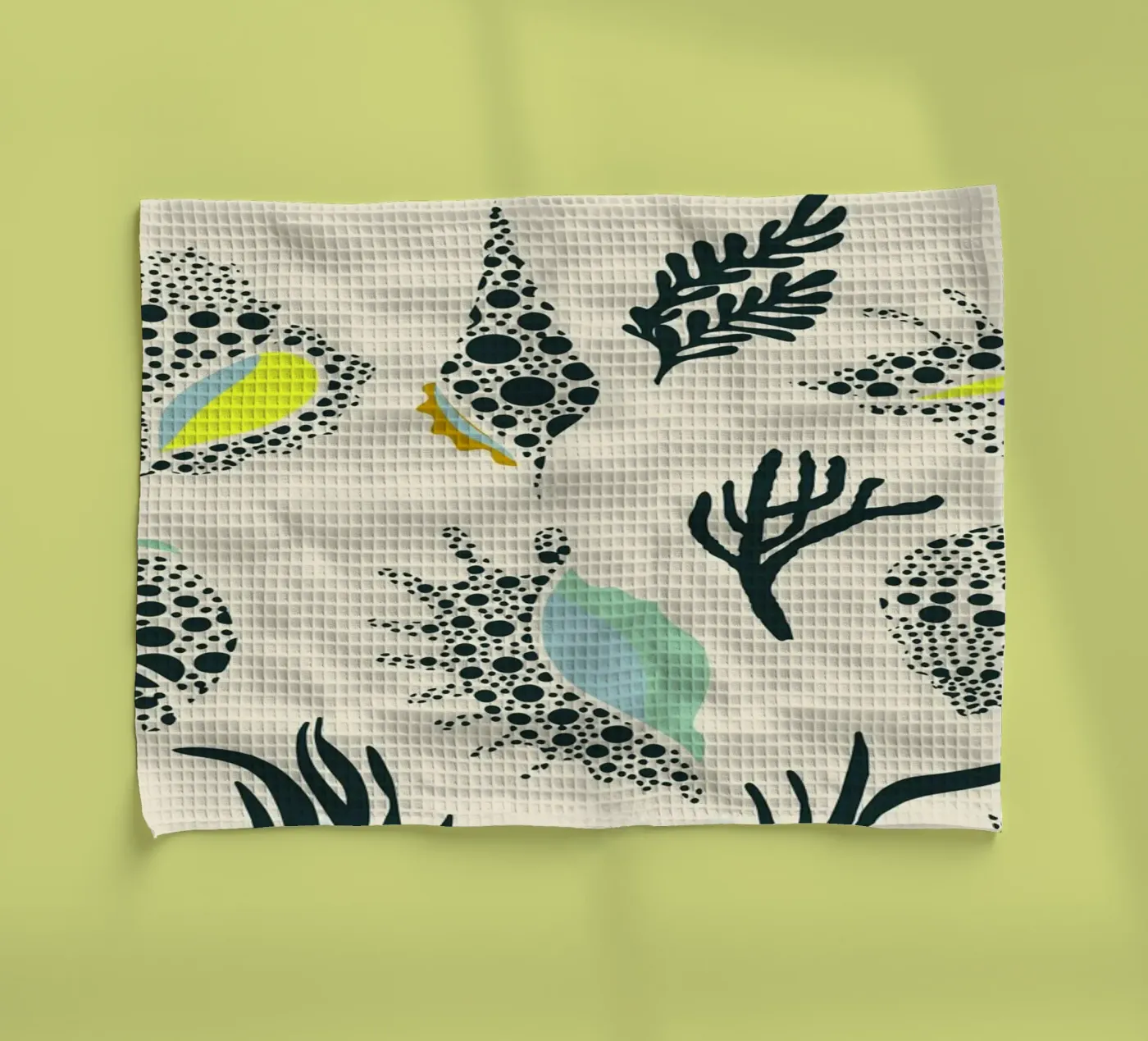 Ipanema Beach schelpjespatroon theedoek van annick