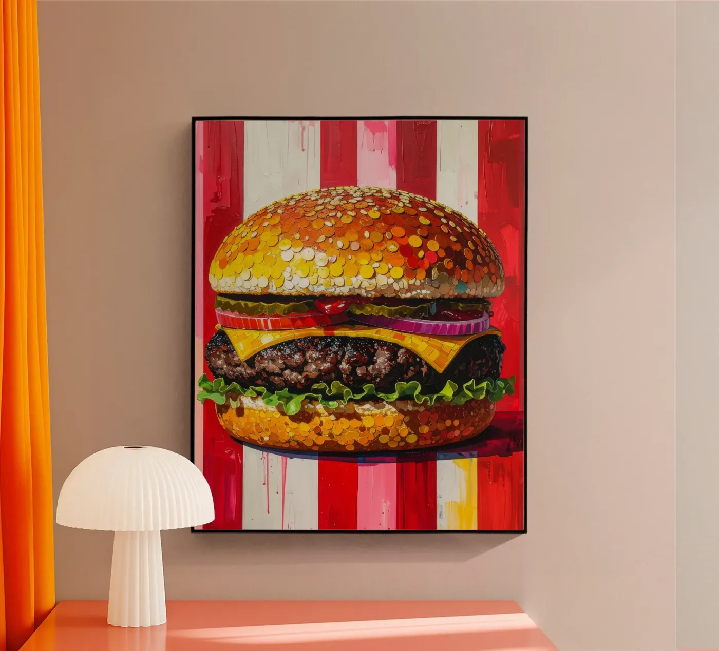 Golden delight acrylic glass by Katalier