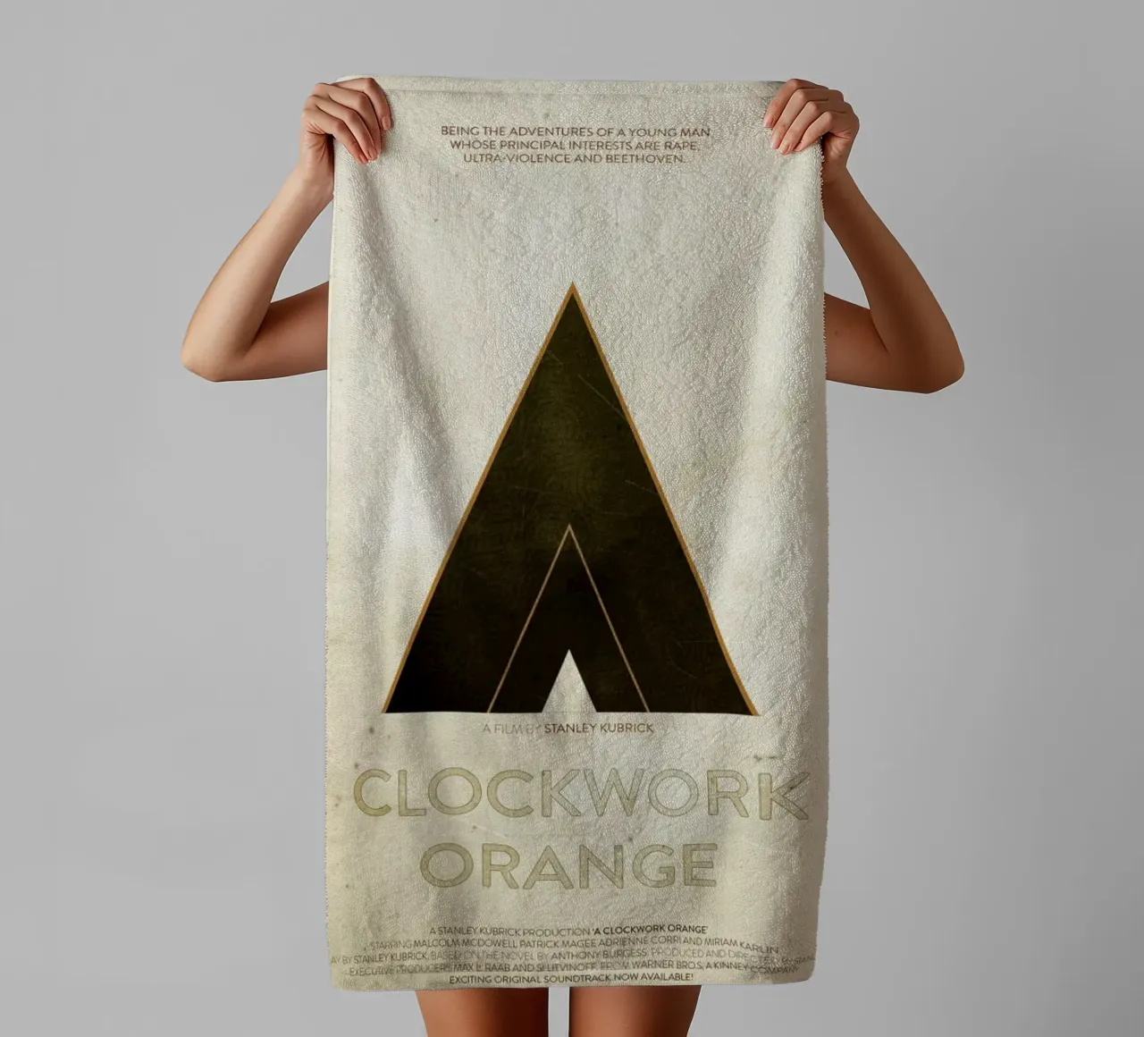 A Clockwork Orange towel by Calm The Ham