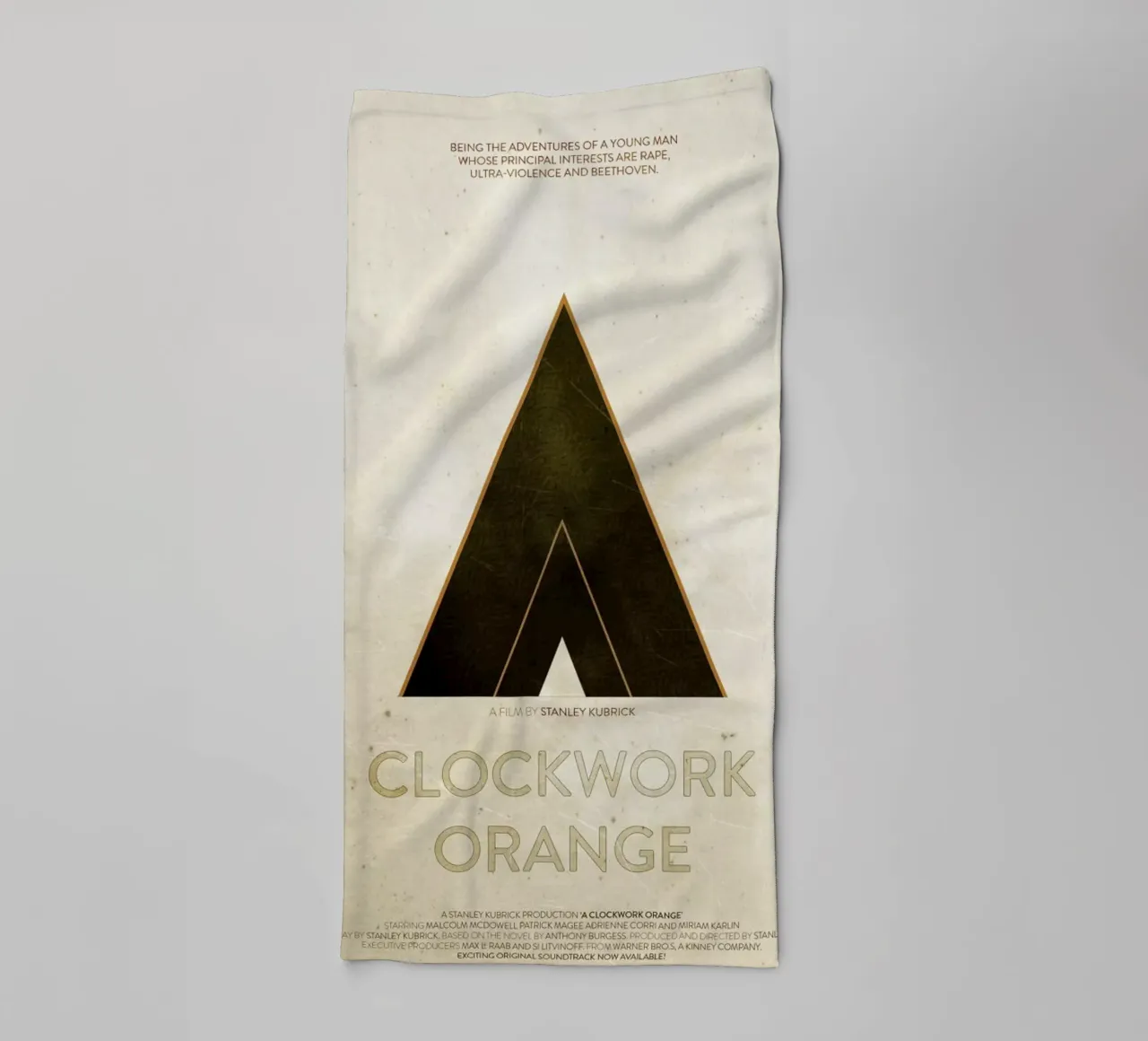 A Clockwork Orange towel by Calm The Ham