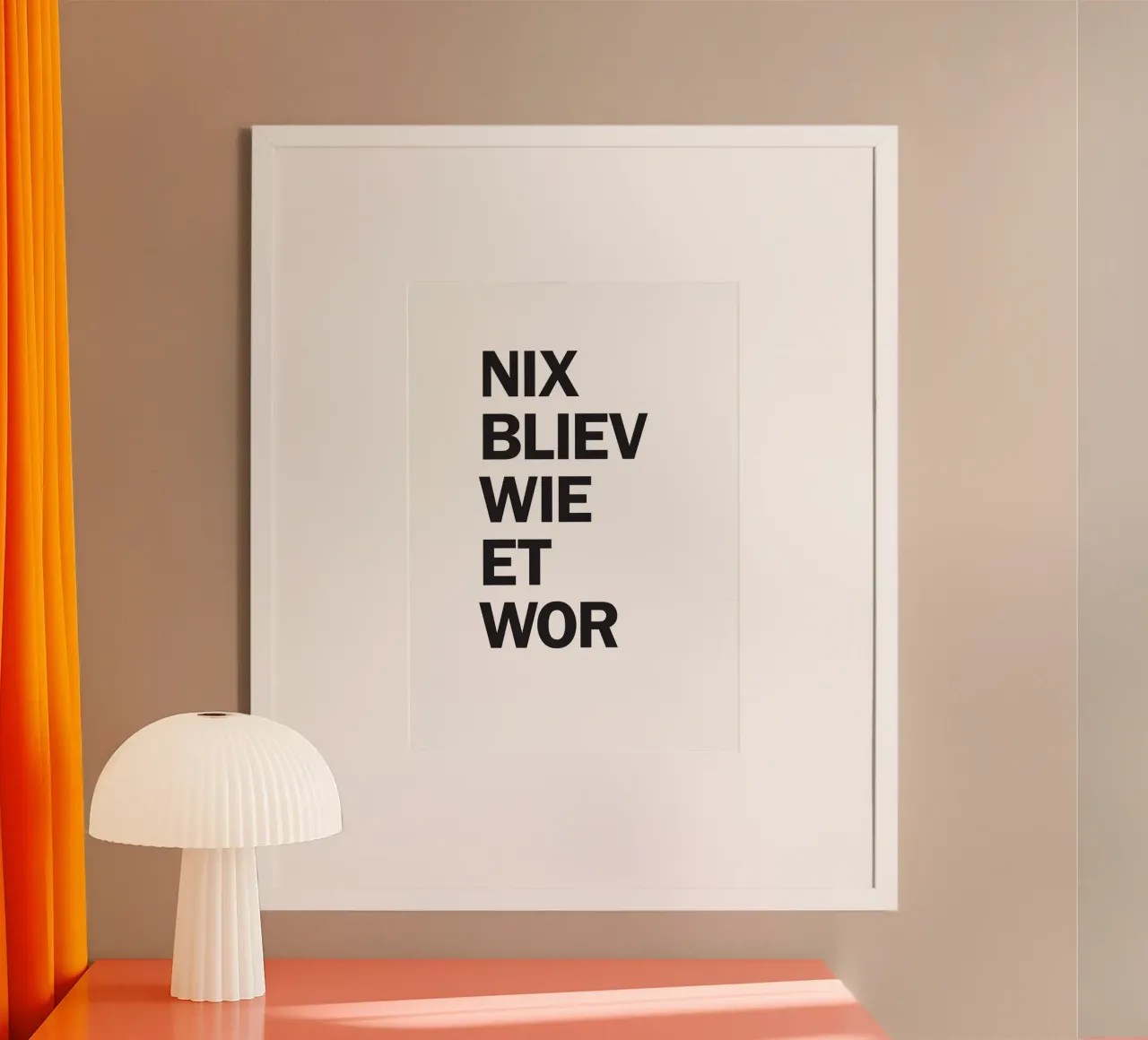 nix bliev wie et wor poster de Kavanga