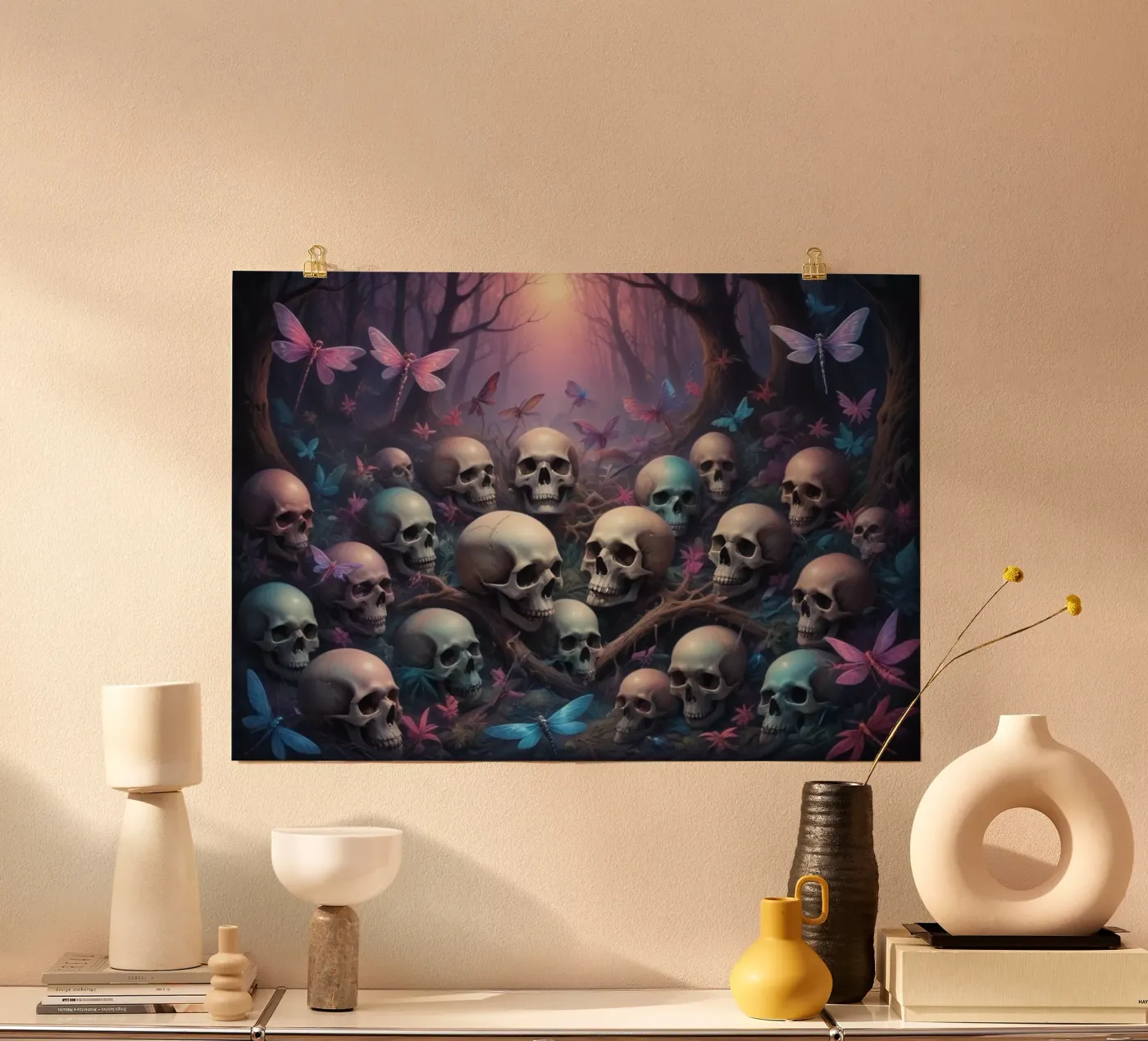 skull poster van Design by Soph