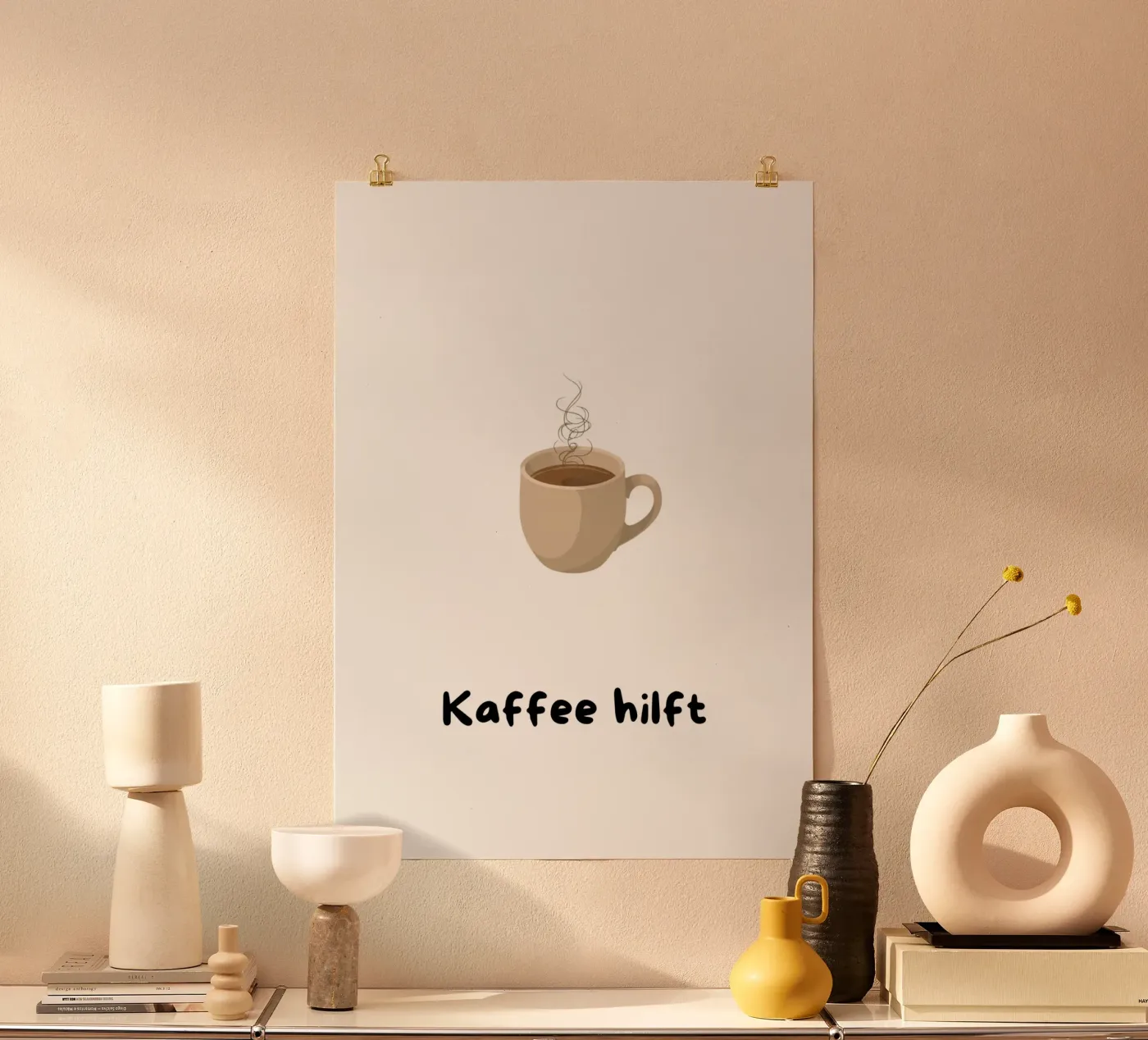 Kaffee hilft poster da Tabea Jule