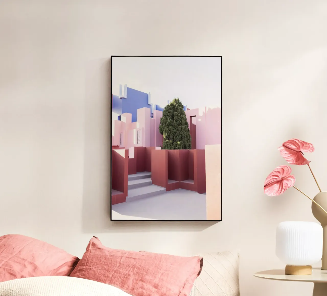 La Muralla Roja II acrylic glass by Kathrin Pienaar