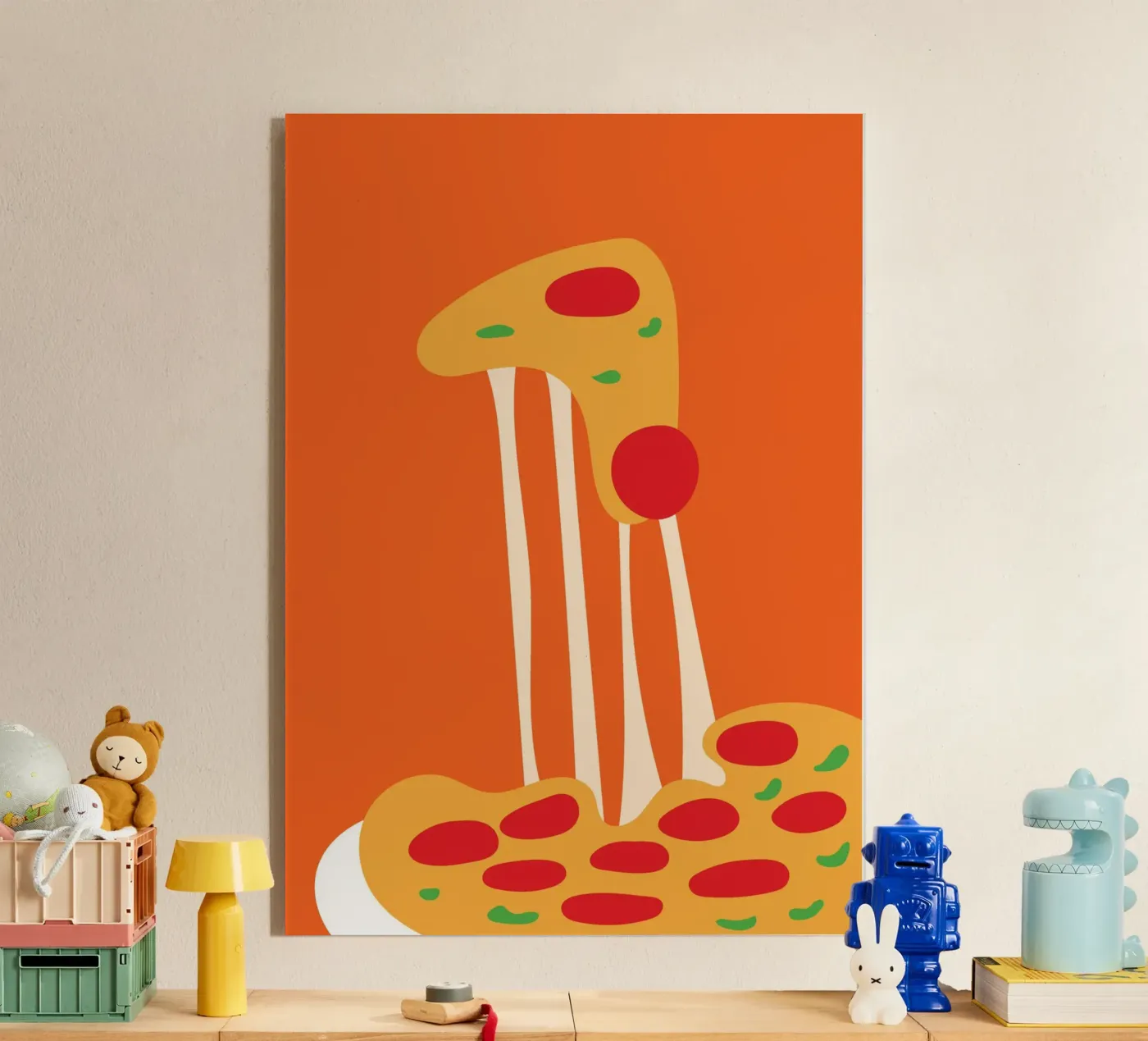 Mozzarella Pepperoni Pizza plexiglass da Studio Fun Boy