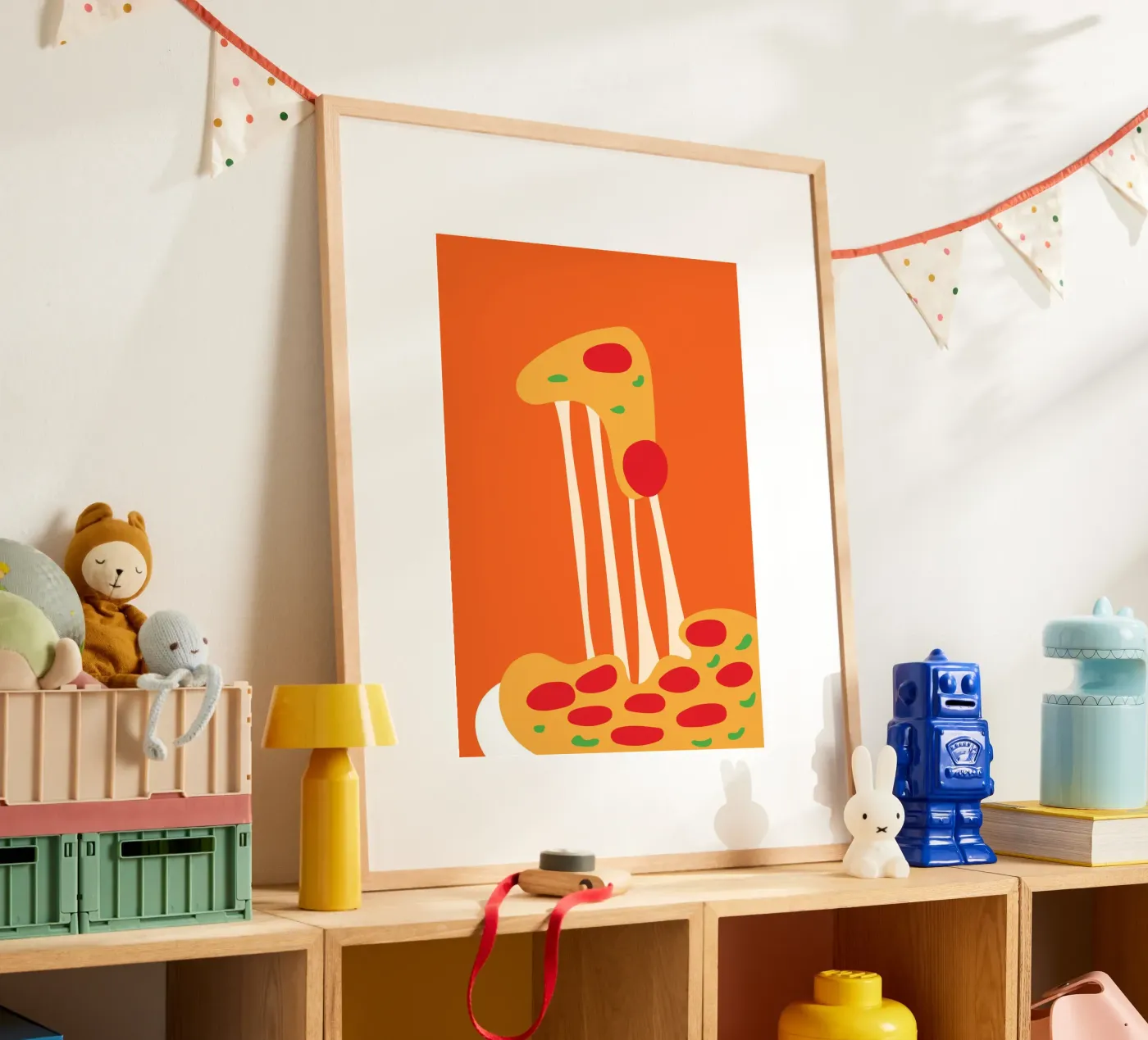 Mozzarella Pepperoni Pizza poster da Studio Fun Boy