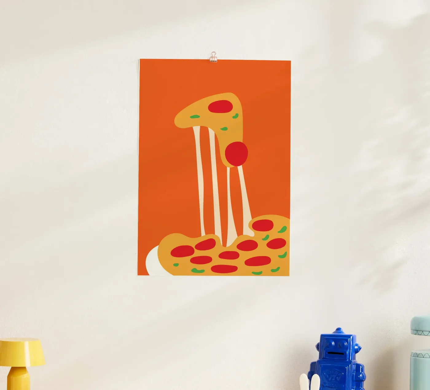 Mozzarella Pepperoni Pizza poster da Studio Fun Boy