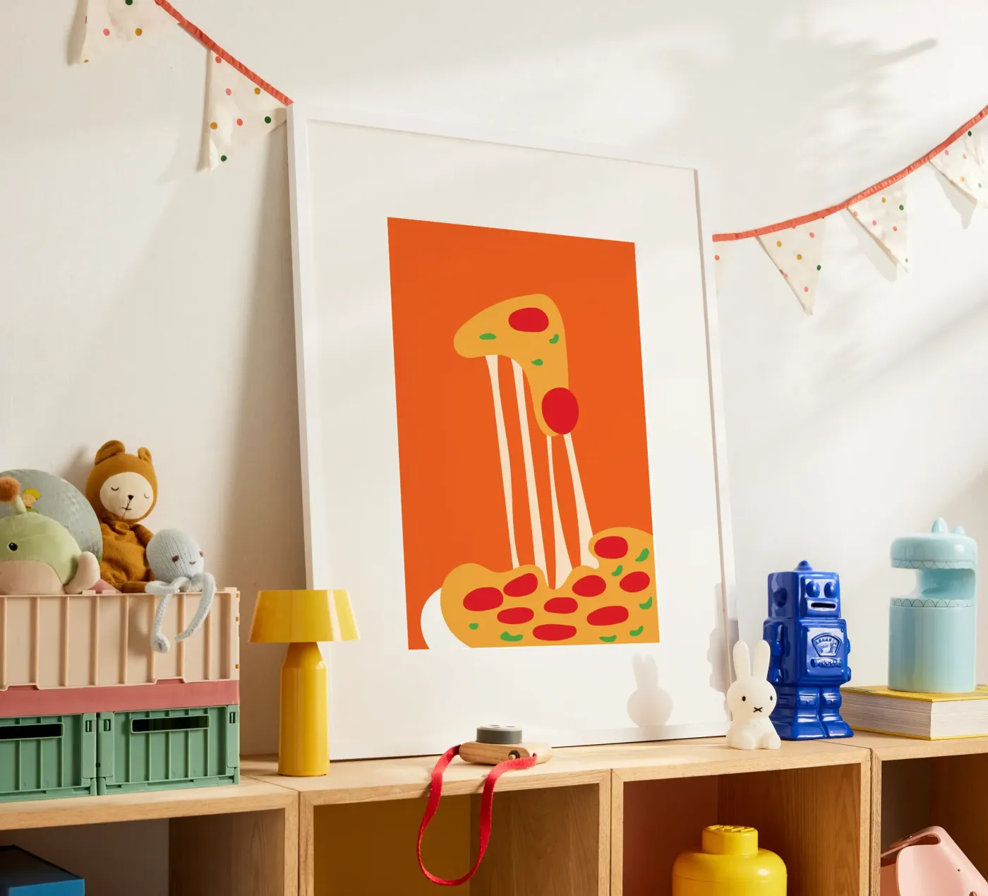 Mozzarella Pepperoni Pizza poster da Studio Fun Boy