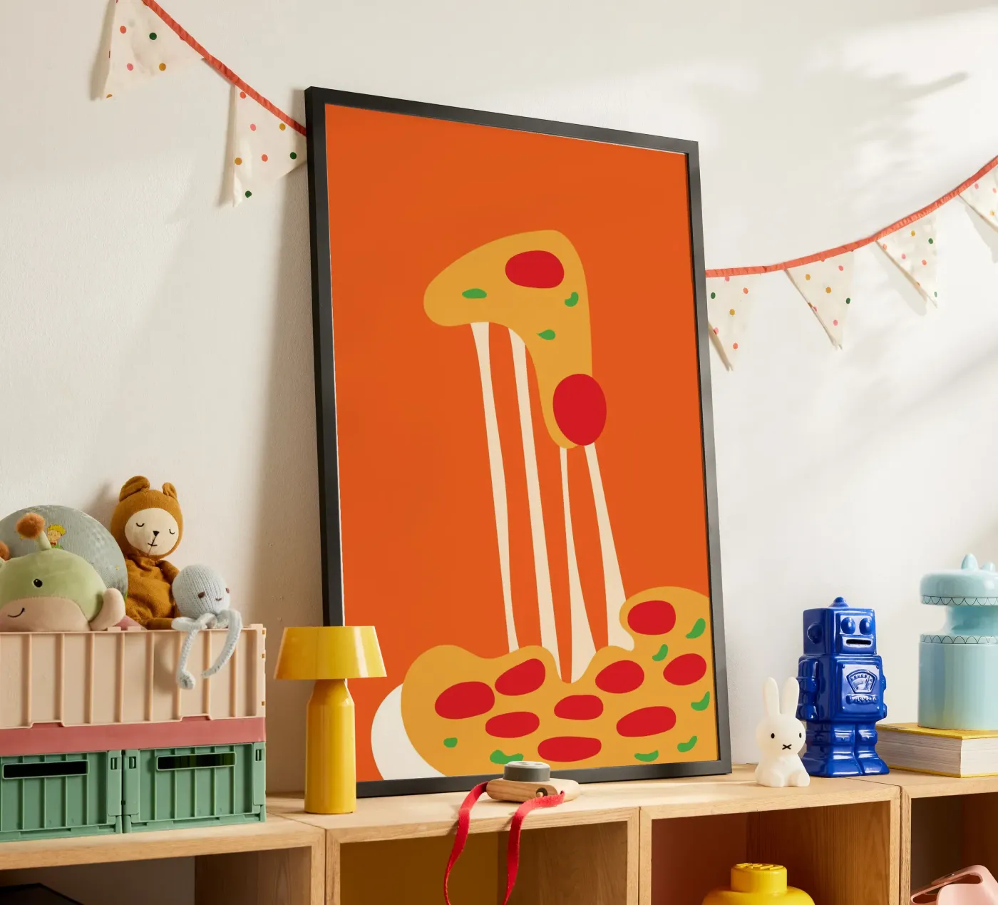 Mozzarella Pepperoni Pizza poster da Studio Fun Boy
