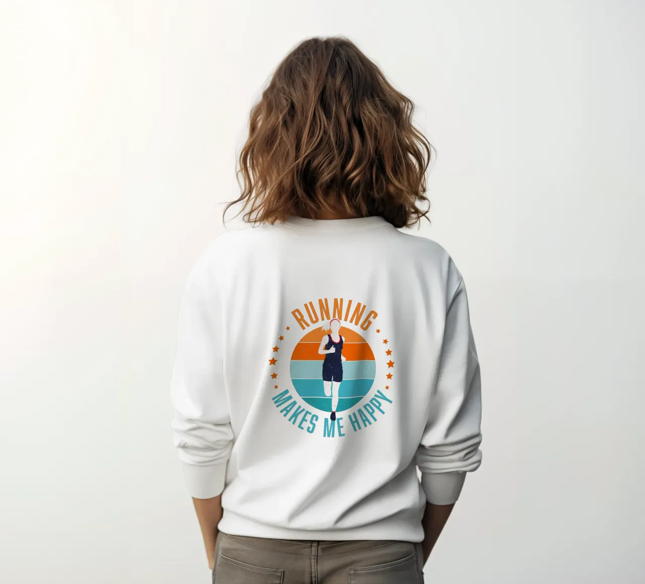 Correre mi rende felice. Per i corridori. Per chi fa jogging. felpa da CalliLetters