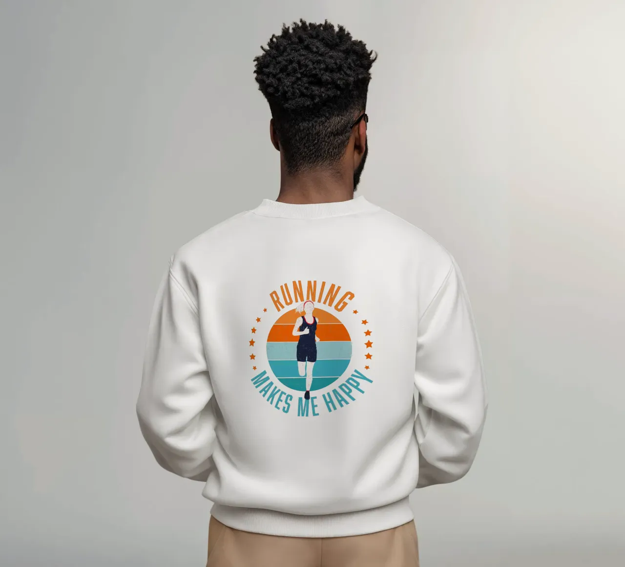 Correre mi rende felice. Per i corridori. Per chi fa jogging. felpa da CalliLetters