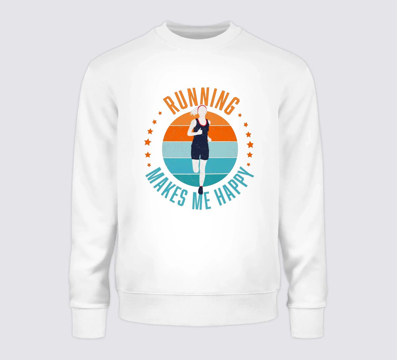Correre mi rende felice. Per i corridori. Per chi fa jogging. felpa da CalliLetters