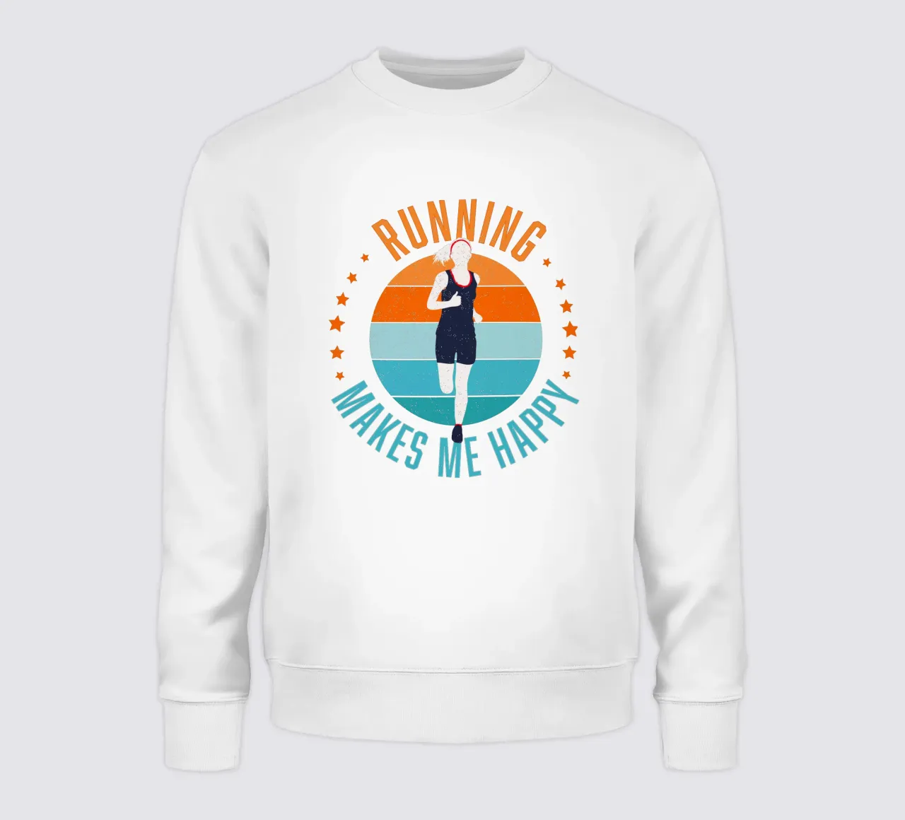 Correre mi rende felice. Per i corridori. Per chi fa jogging. felpa da CalliLetters