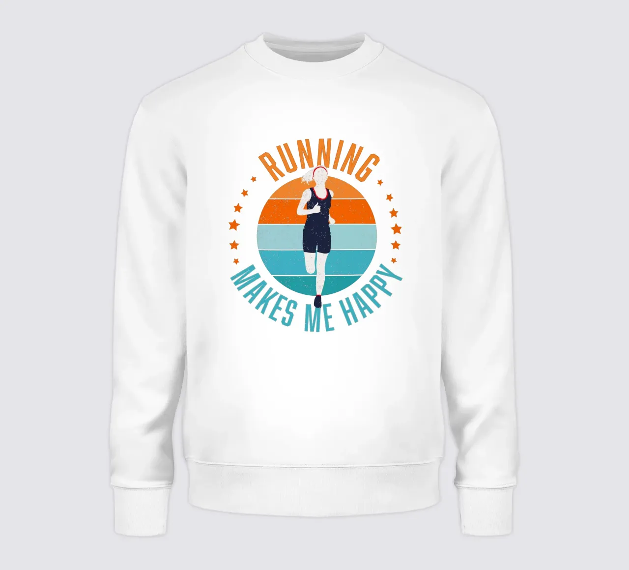 Correre mi rende felice. Per i corridori. Per chi fa jogging. felpa da CalliLetters