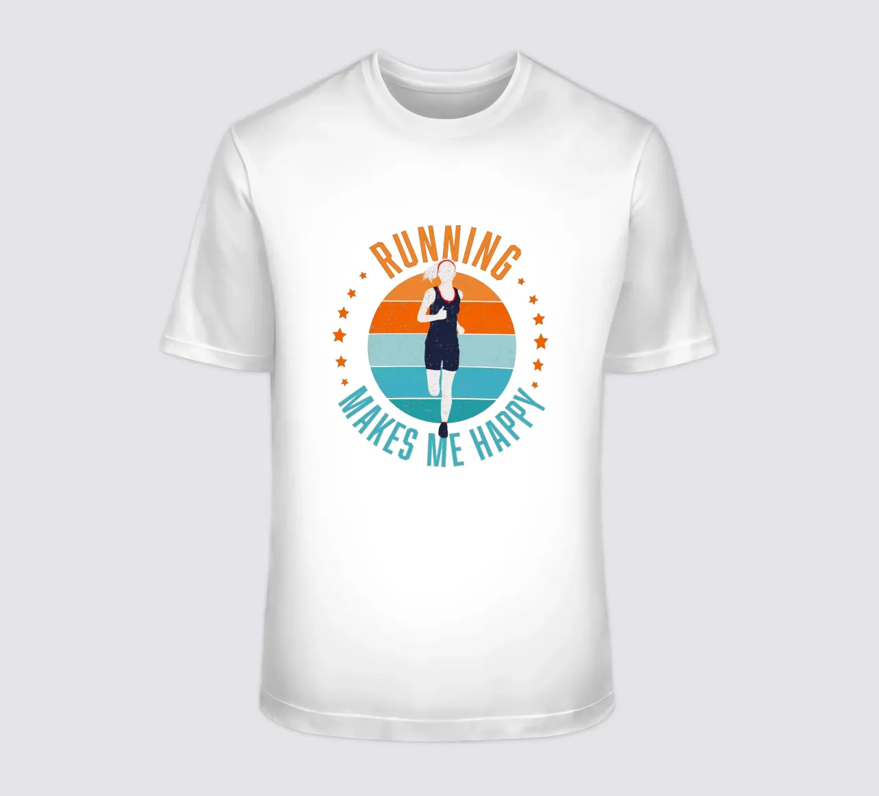 Correre mi rende felice. Per i corridori. Per chi fa jogging. t-shirt da CalliLetters