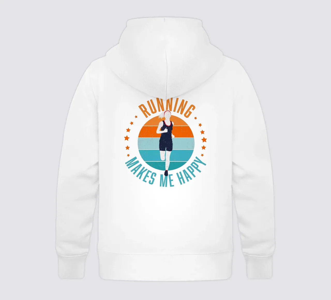 Correre mi rende felice. Per i corridori. Per chi fa jogging. felpa bambino con cappuccio da CalliLetters