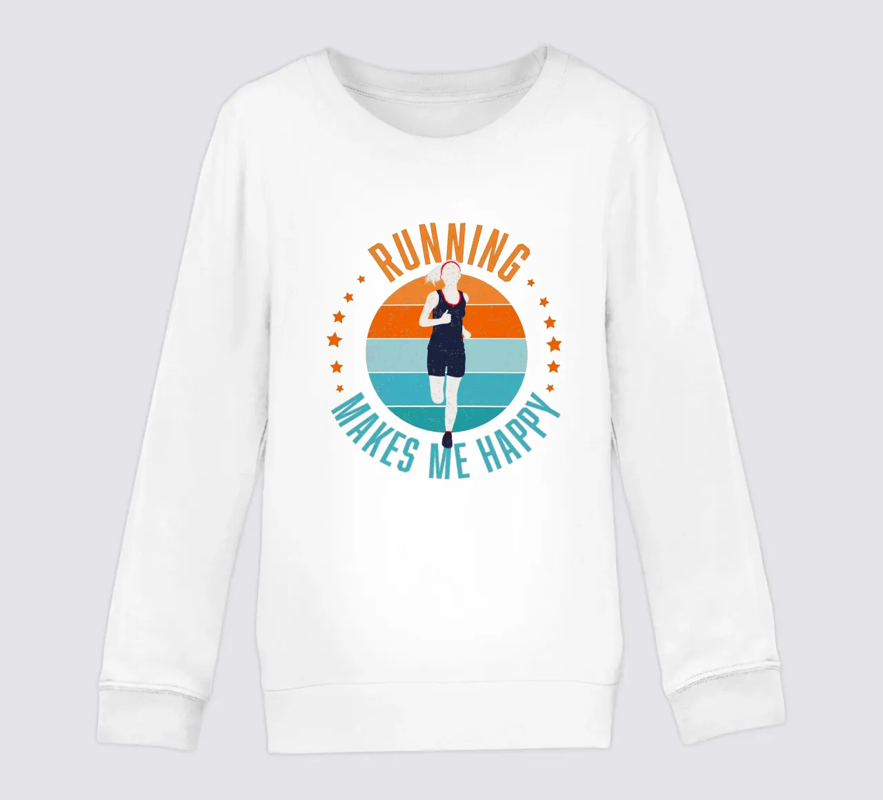 Correre mi rende felice. Per i corridori. Per chi fa jogging. felpa bambino da CalliLetters