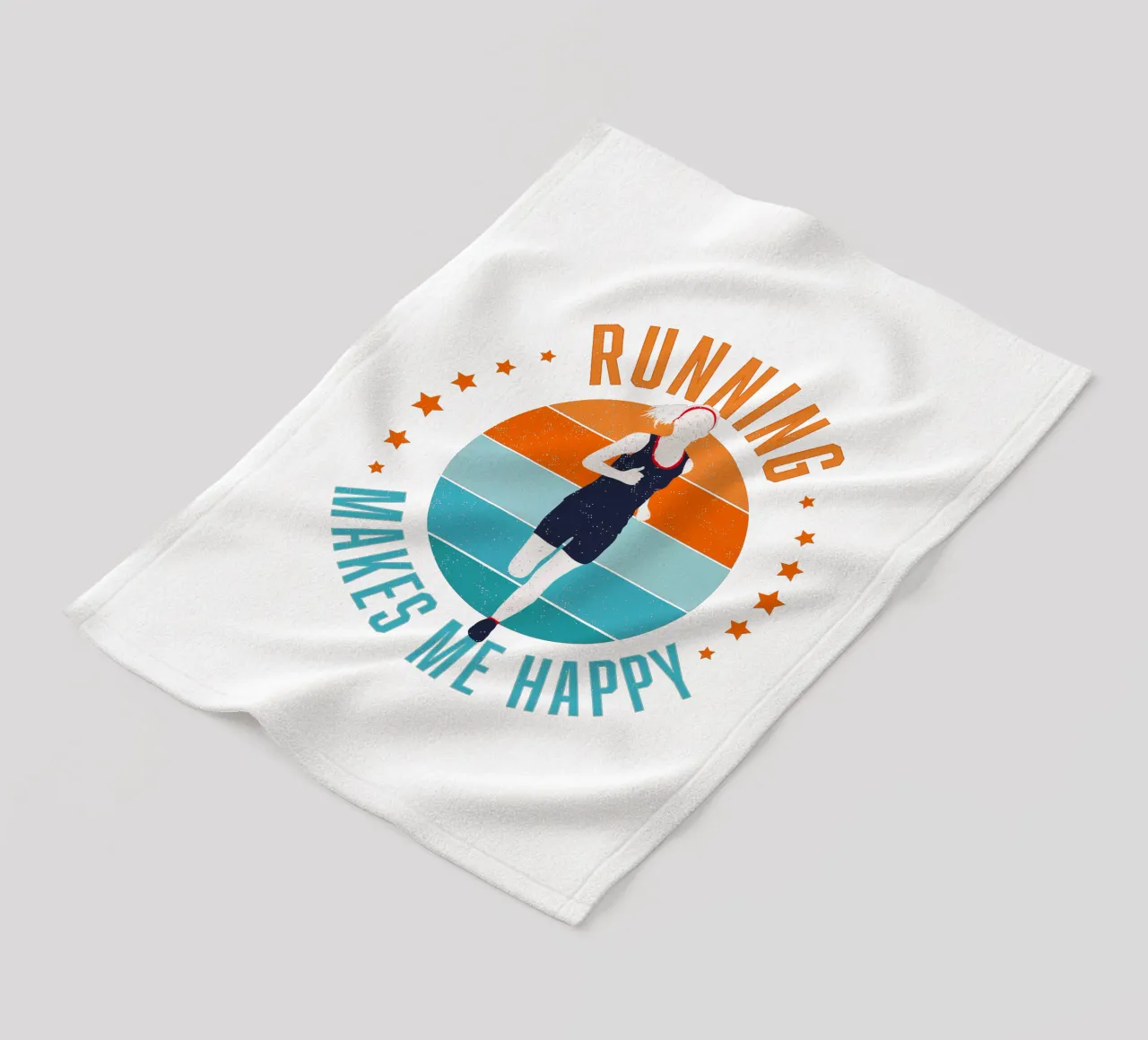 Correre mi rende felice. Per i corridori. Per chi fa jogging. coperta in pile da CalliLetters