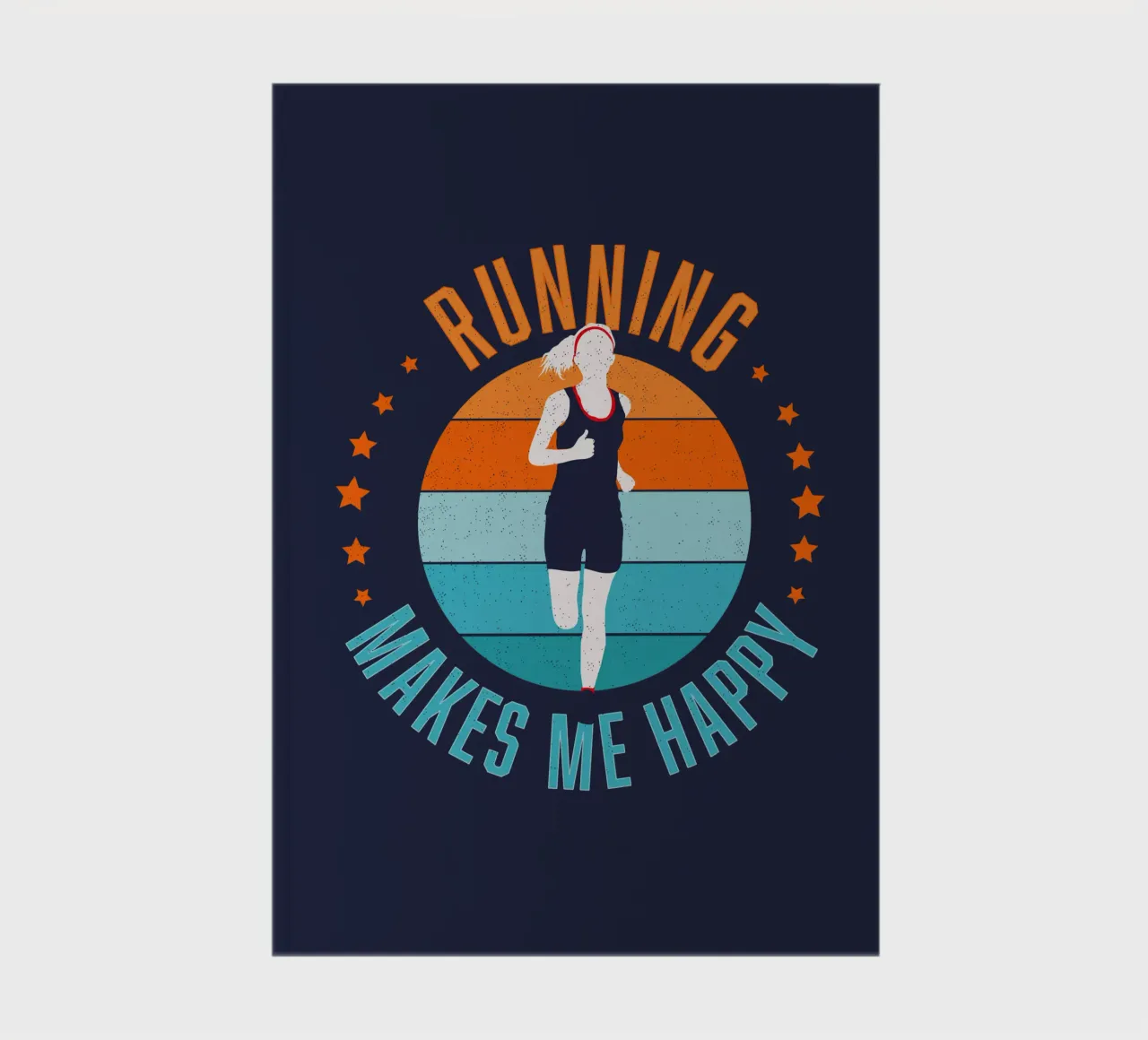 Running makes me happy. For runners. Joggers. notebook by CalliLetters