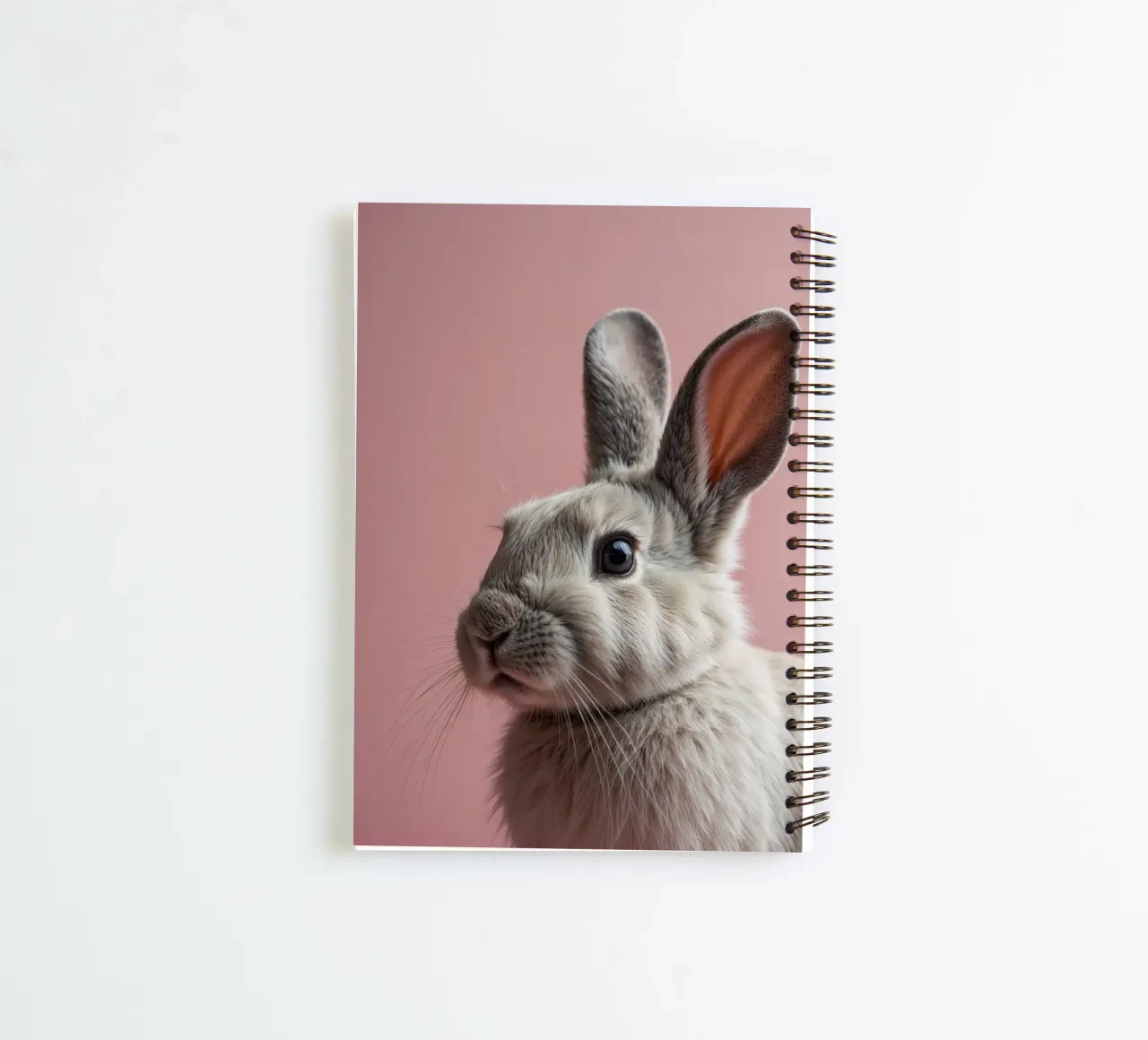Portrait of a curious hare | Work 49 spiral notebook by Paws & Portraits