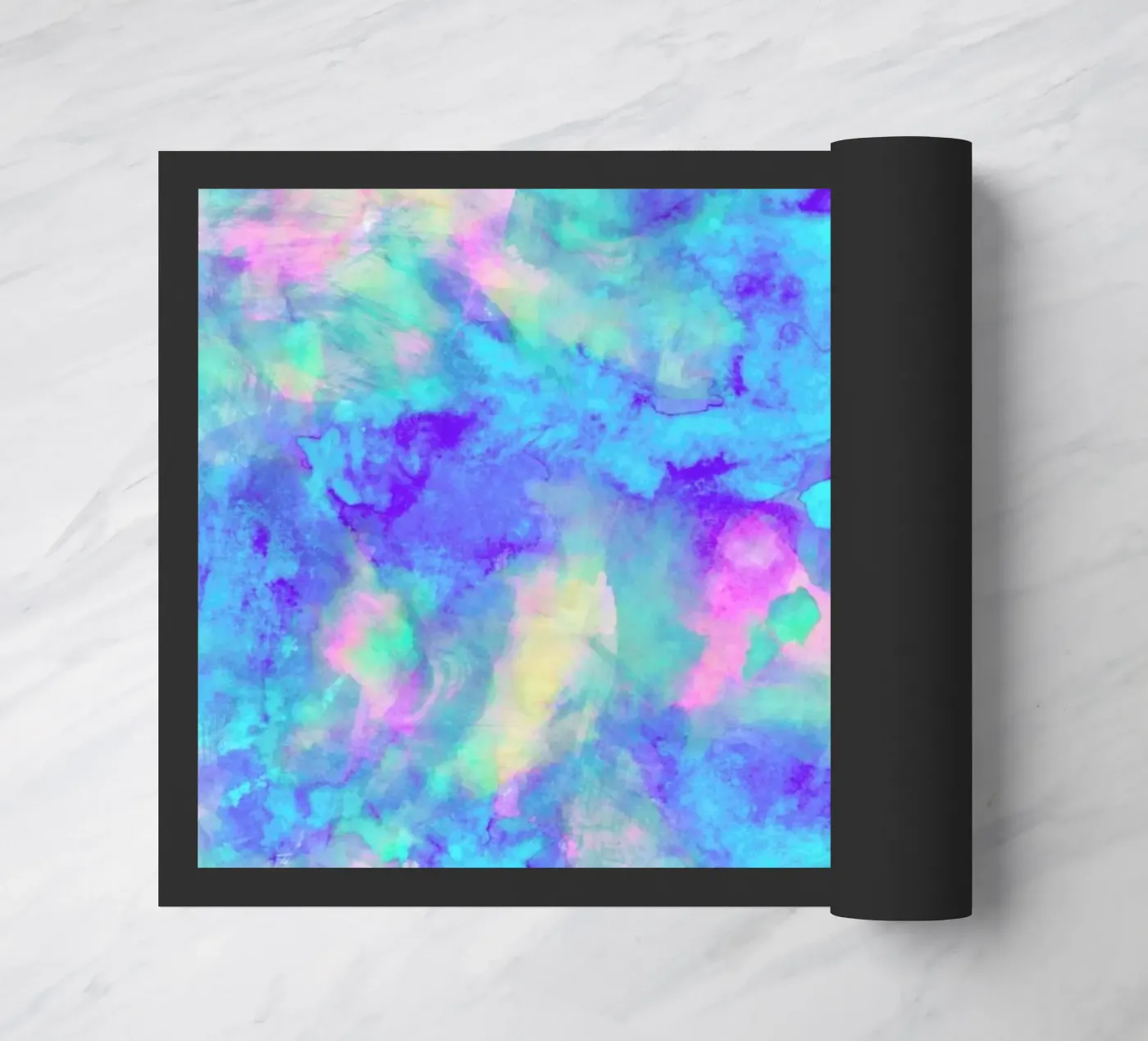 Electrify Ice Blue doormat by Amy Sia